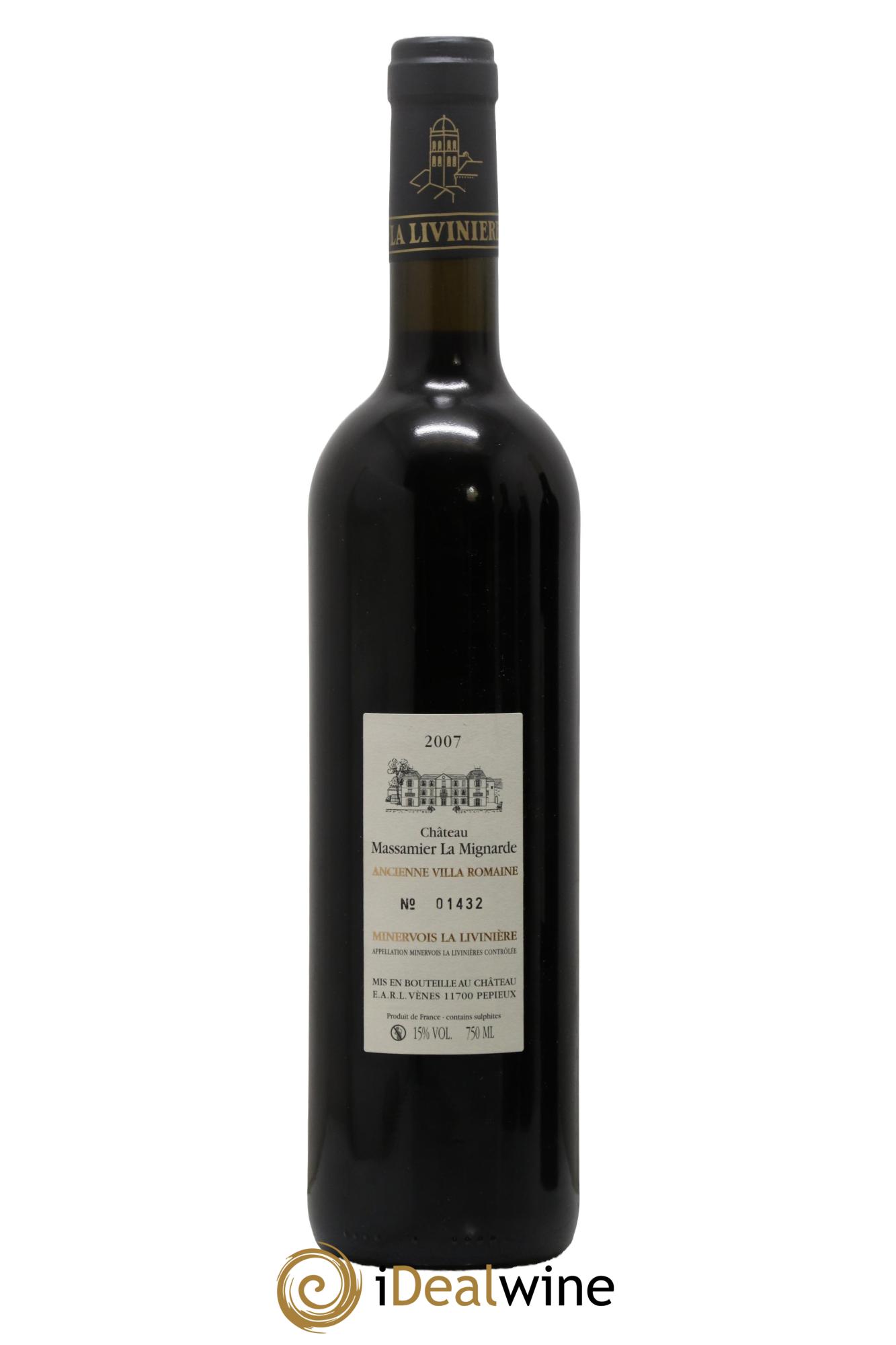 Minervois La Livinière Domus Maximus MMVII Château Massamier La Mignarde 2007 - Lot de 1 bouteille - 1