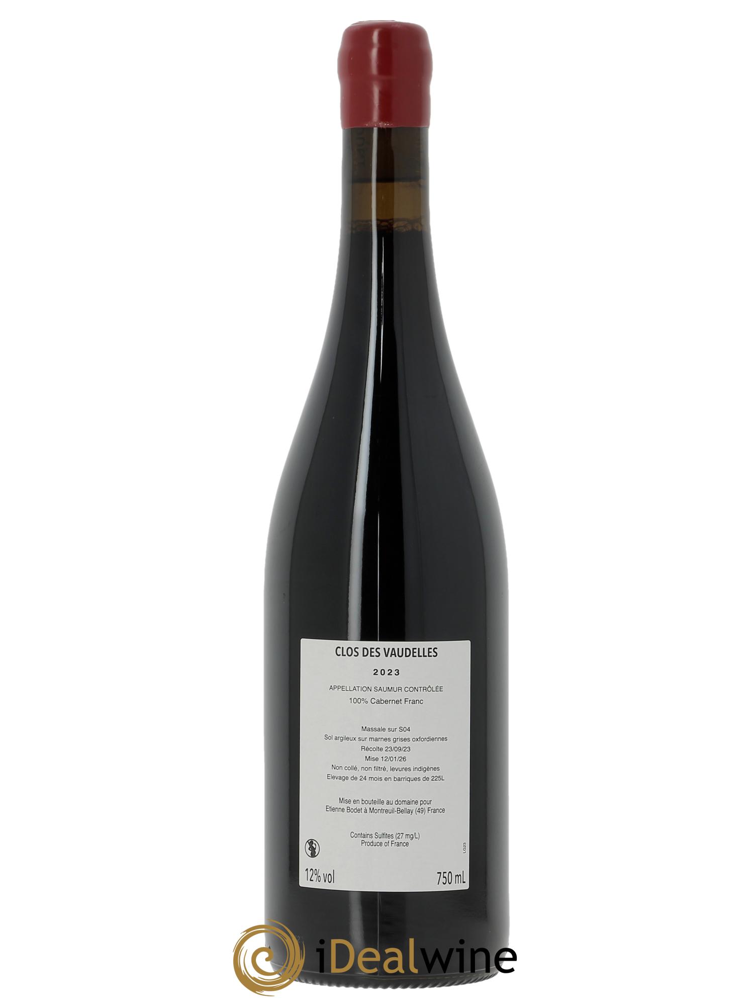 Saumur Clos des Vaudelles Etienne Bodet 2023 - Lot de 1 bouteille - 1
