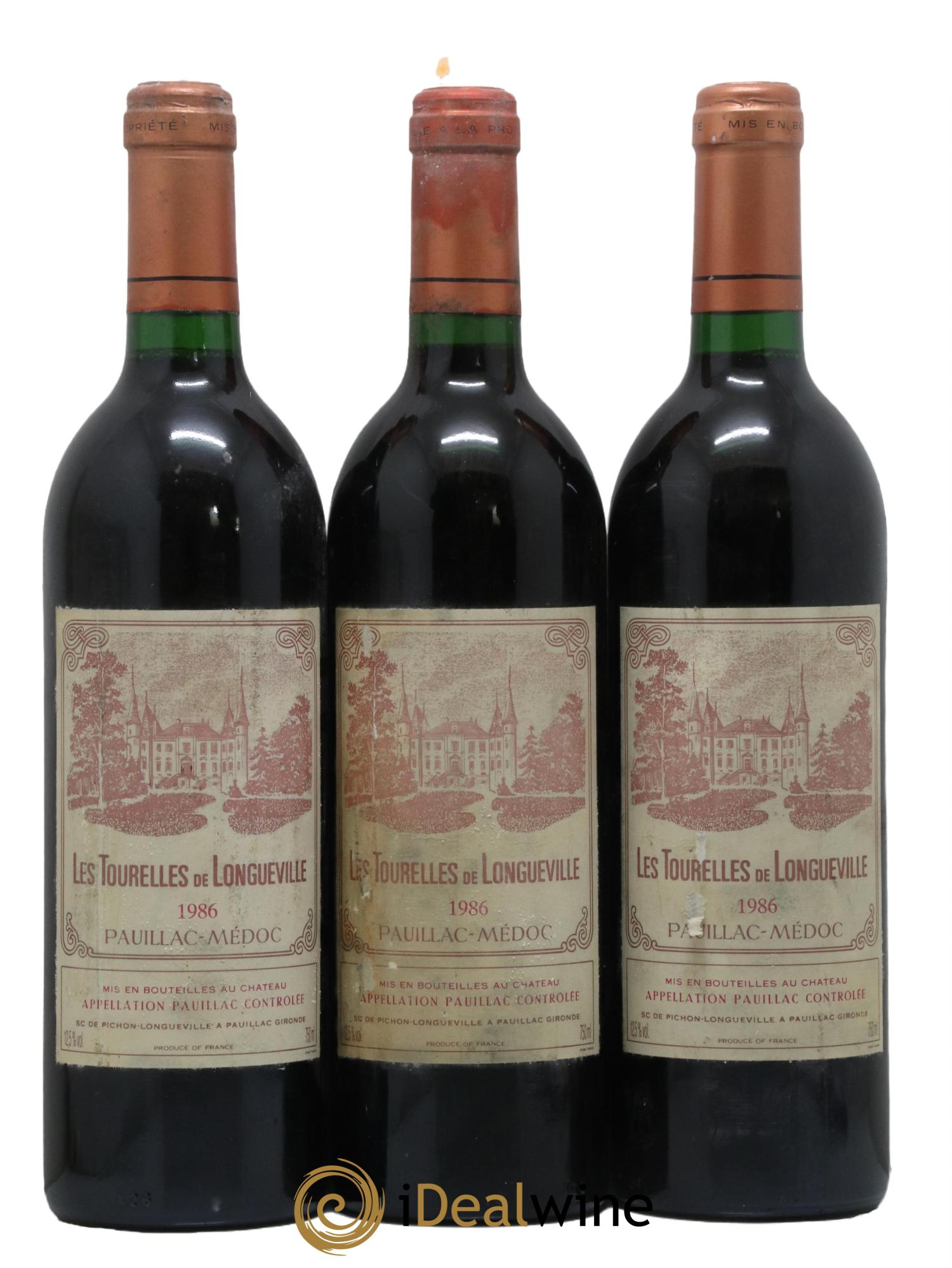 Les Tourelles de Longueville Second Vin 1986 - Lot de 3 bouteilles - 0