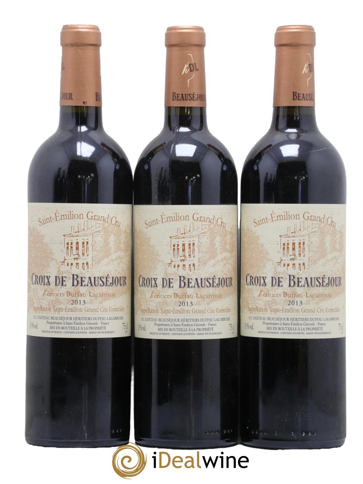 Saint-Émilion Grand Cru Croix De Beausejour 2013 - Lot de 3 bouteilles - 0