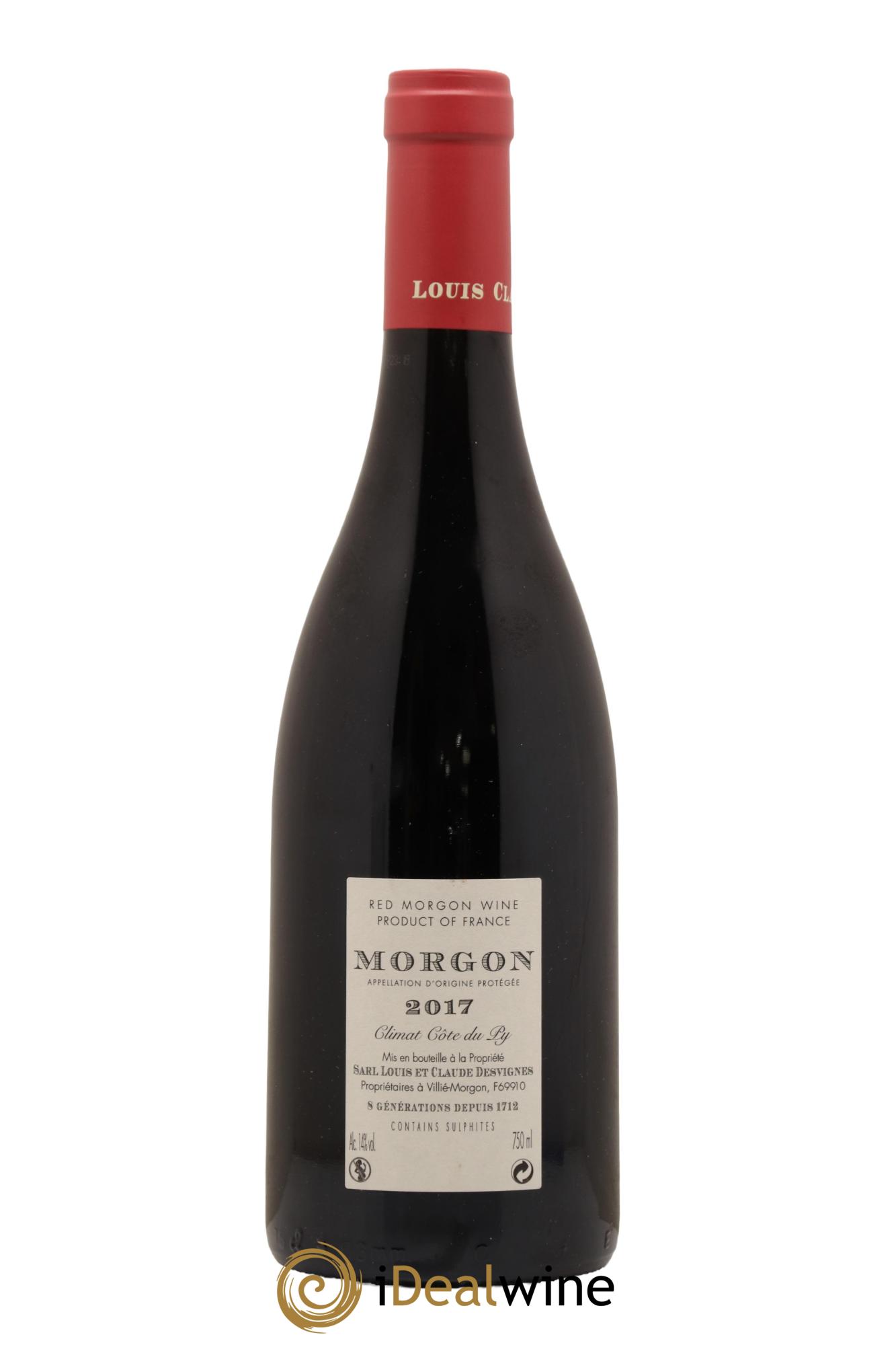 Morgon Côte du Py Louis-Claude Desvignes 2017 - Lot de 1 bouteille - 1
