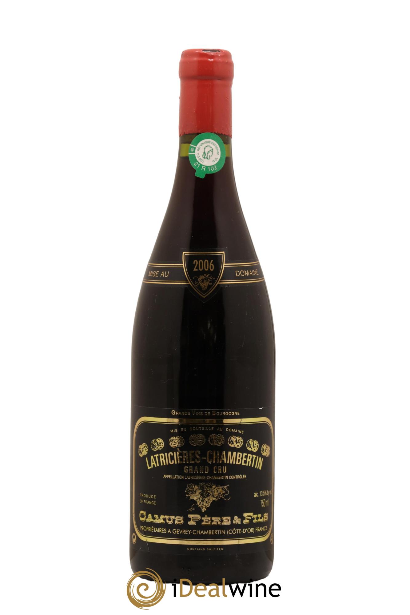 Latricières-Chambertin Grand Cru Camus Père et Fils (Domaine) 2006 - Lot de 1 bouteille - 0