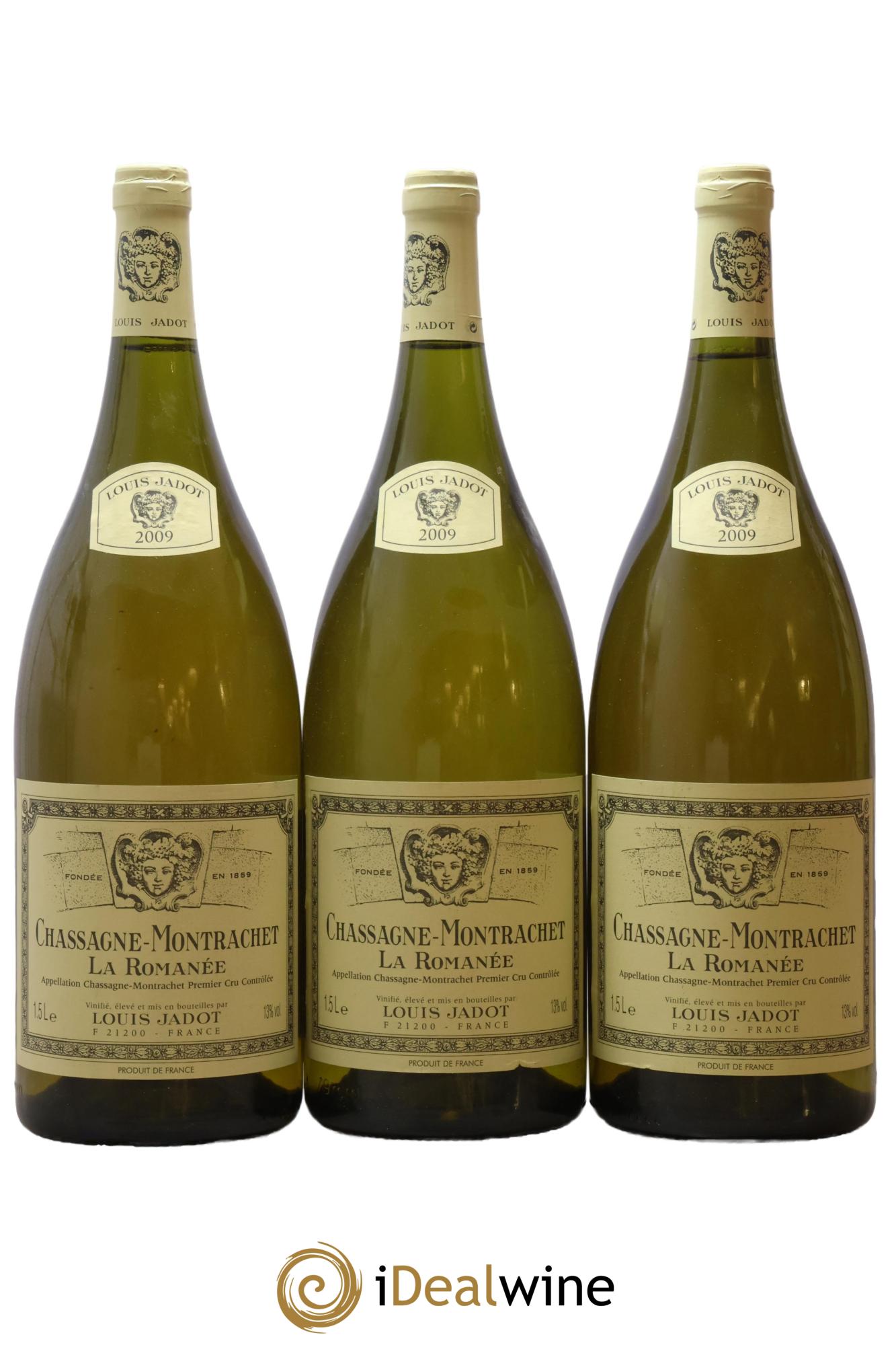 Chassagne-Montrachet 1er Cru La Romanée Jadot 2009 - Posten von 3 Magnum - 0