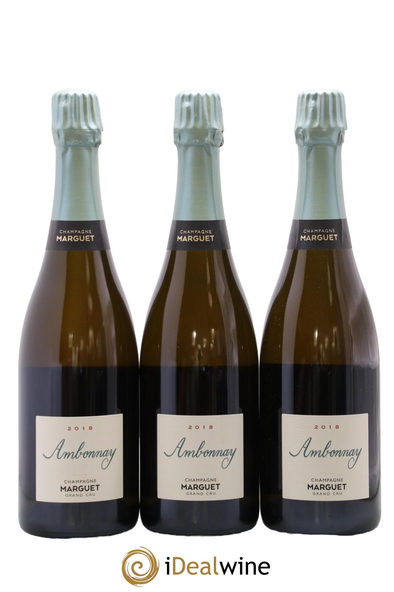 Champagne Grand Cru Brut Nature Ambonnay Marguet 2018 - Lot de 3 bouteilles - 0