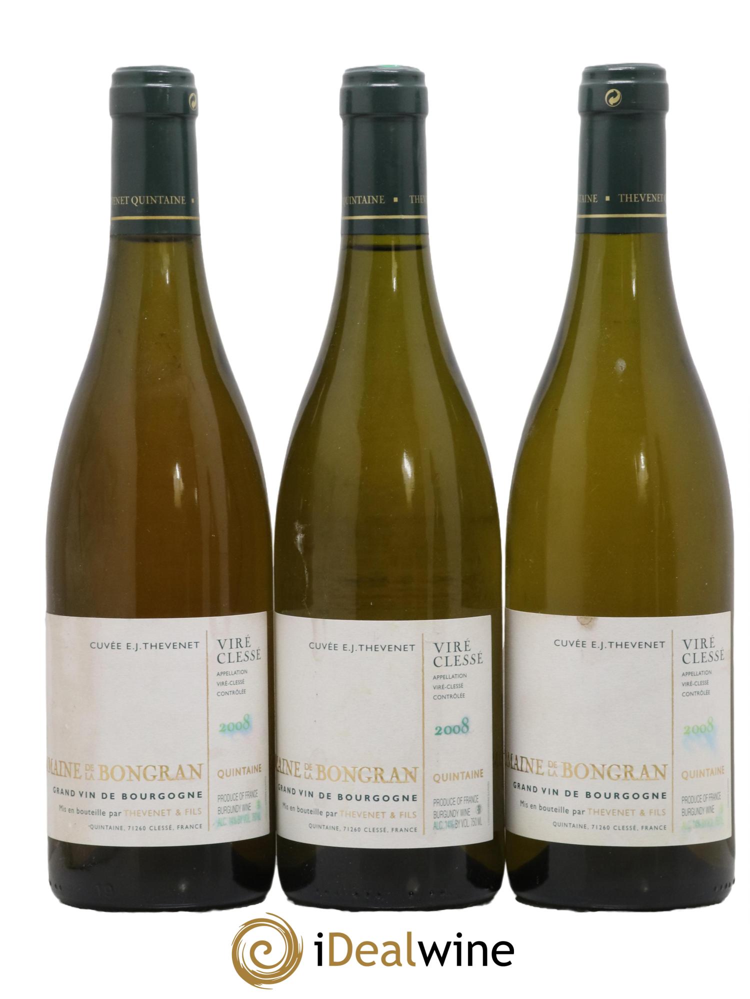 Viré-Clessé Cuvée E.J. Thevenet Domaine de la Bongran (J.Thevenet) 2008 - Lot de 3 bouteilles - 0