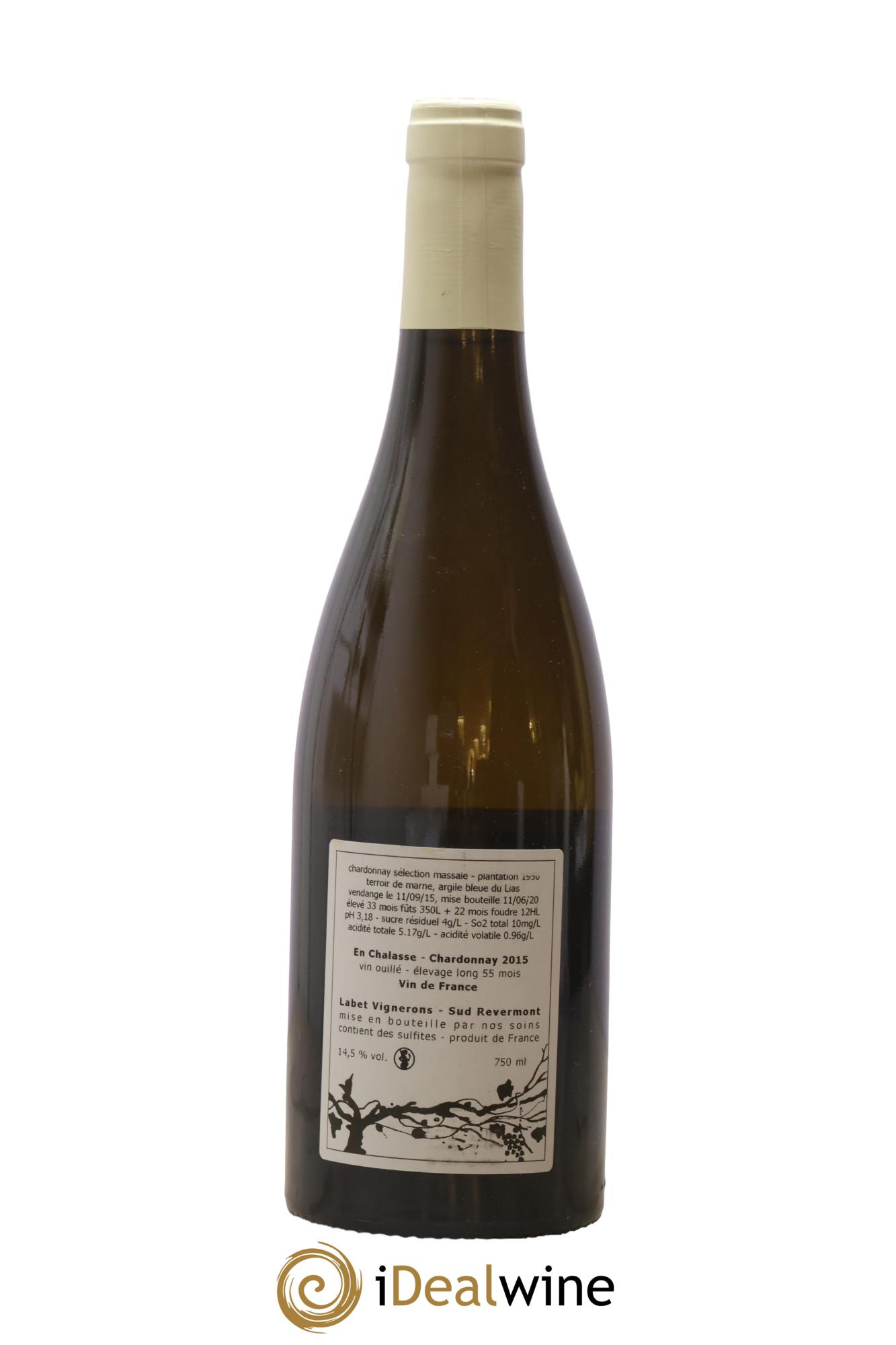 Côtes du Jura Savagnin en Chalasse Elevage Long Romain - Julien  - Charline Labet 2015 - Lot of 1 bottle - 1