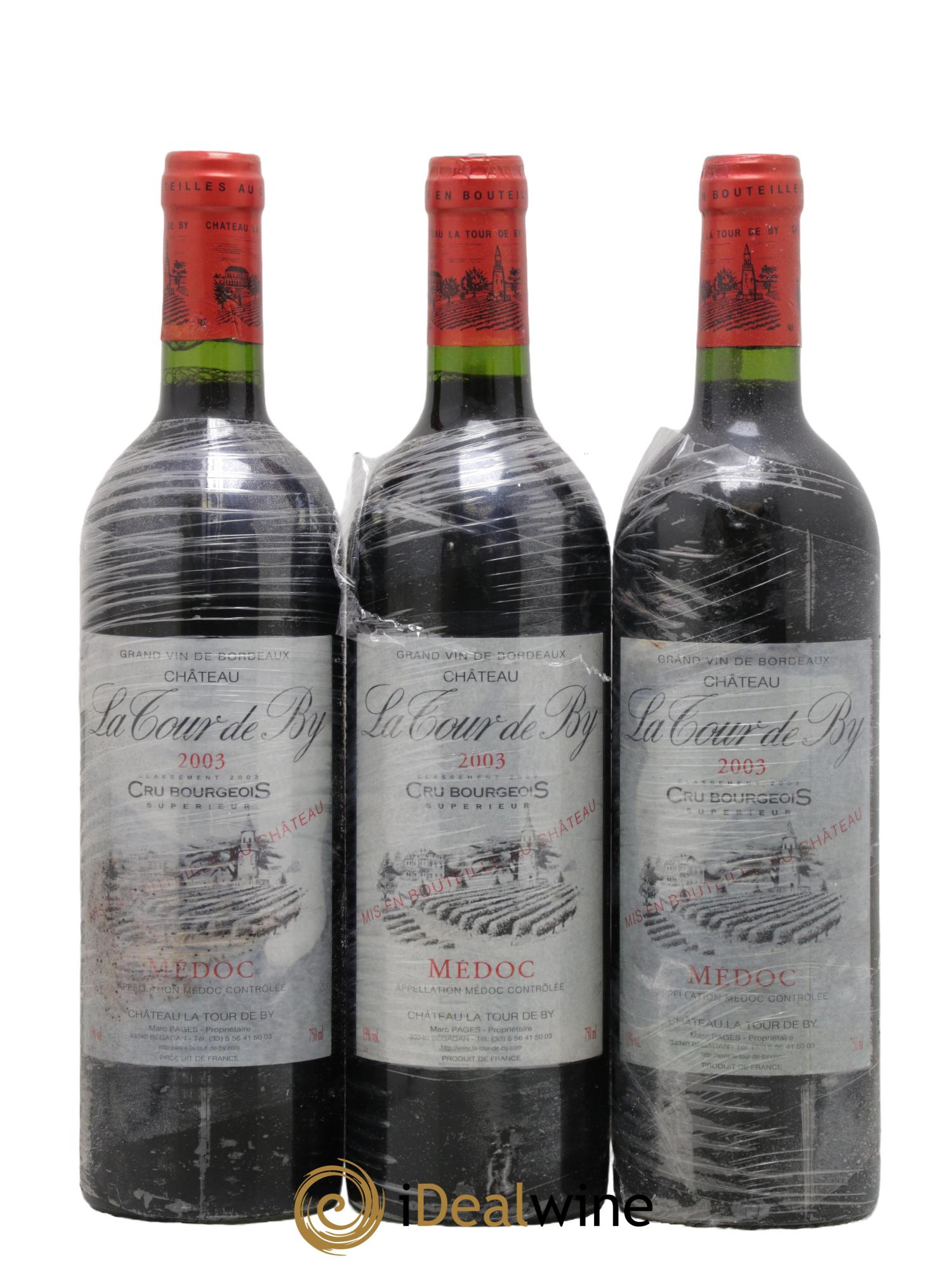 Château La Tour de By Cru Bourgeois 2003 - Posten von 3 Flaschen - 0