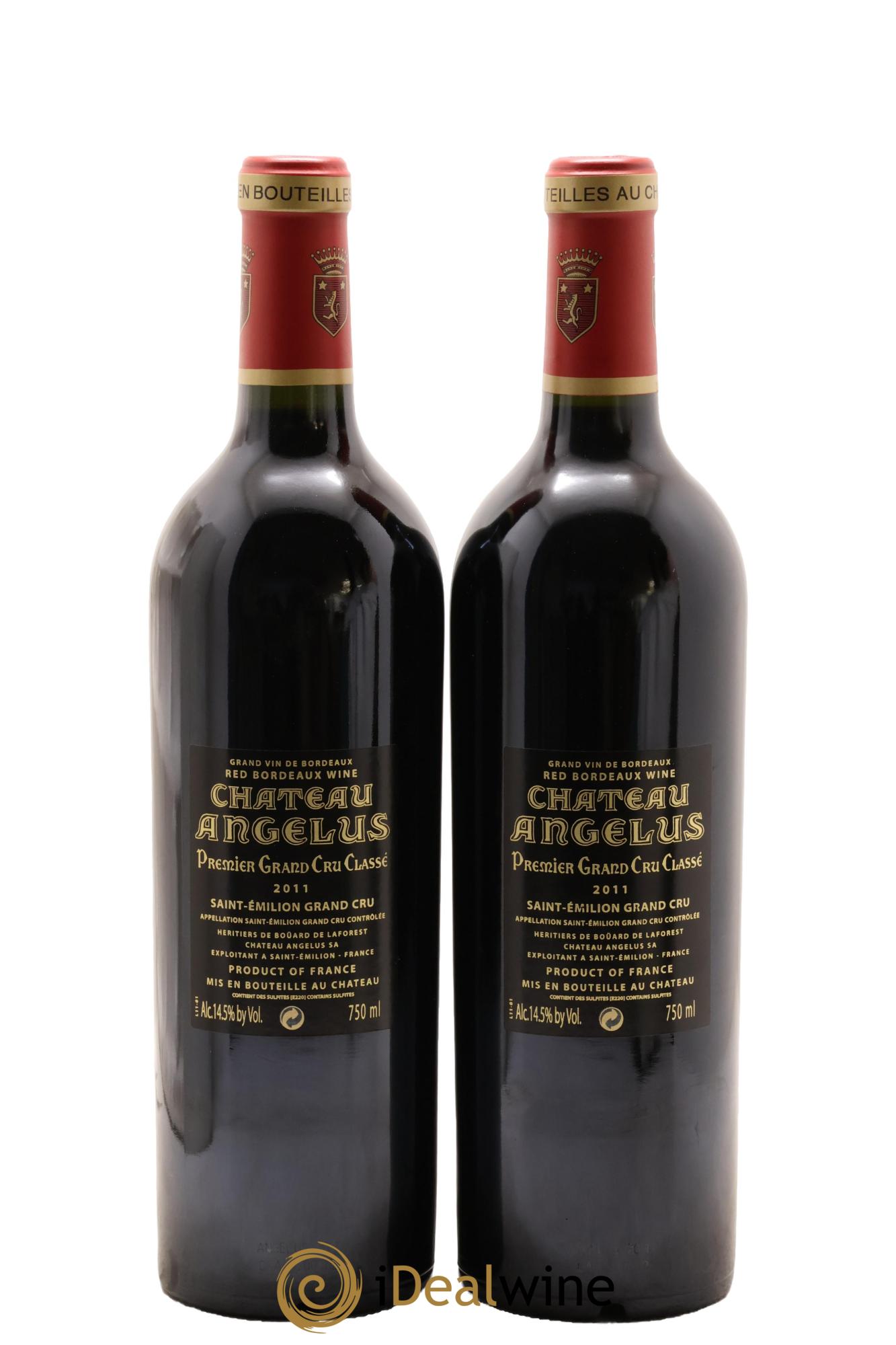 Château Angélus 1er Grand Cru Classé A 2011 - Lot of 2 bottles - 1