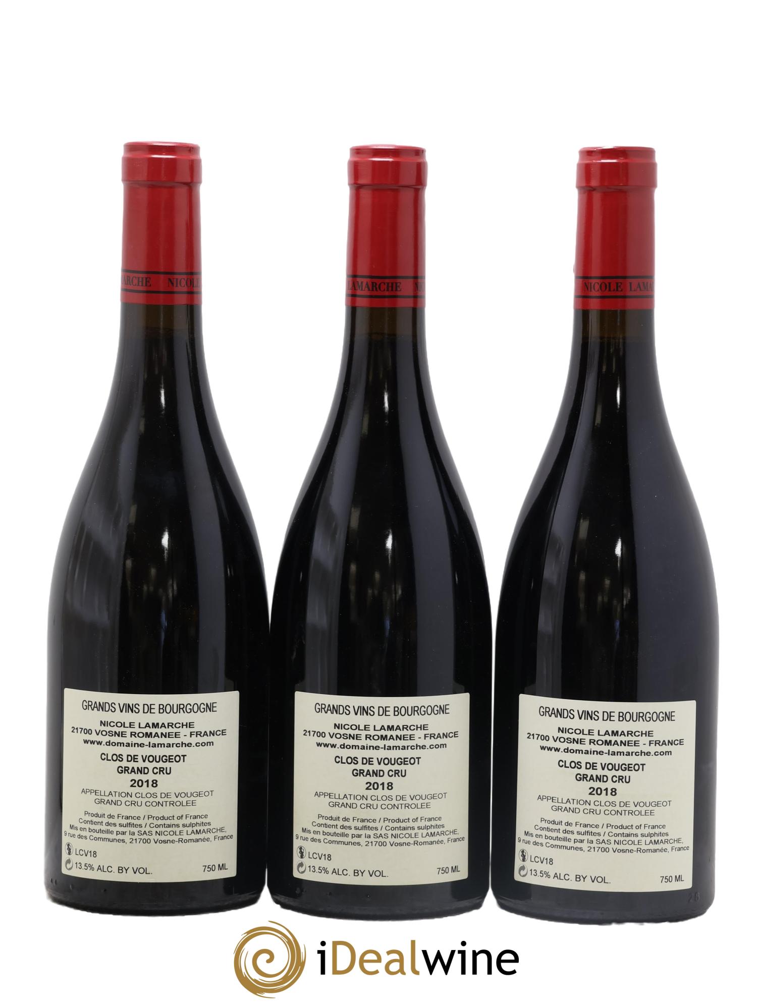 Clos de Vougeot Grand Cru Lamarche (Domaine) 2018 - Lot de 6 bouteilles - 4