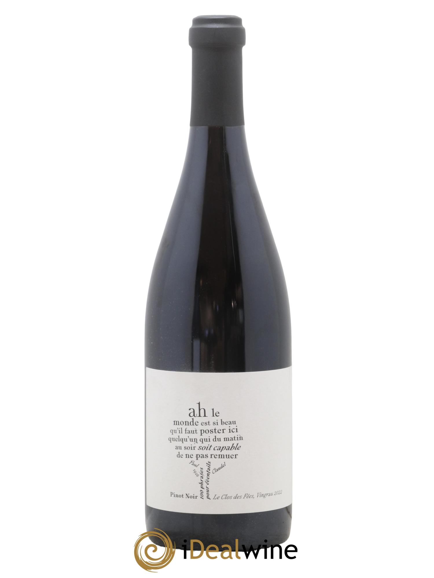 Côtes Catalanes Clos des Fées 100 Phrases pour éventails Hervé Bizeul 2022 - Lot de 1 bouteille - 0
