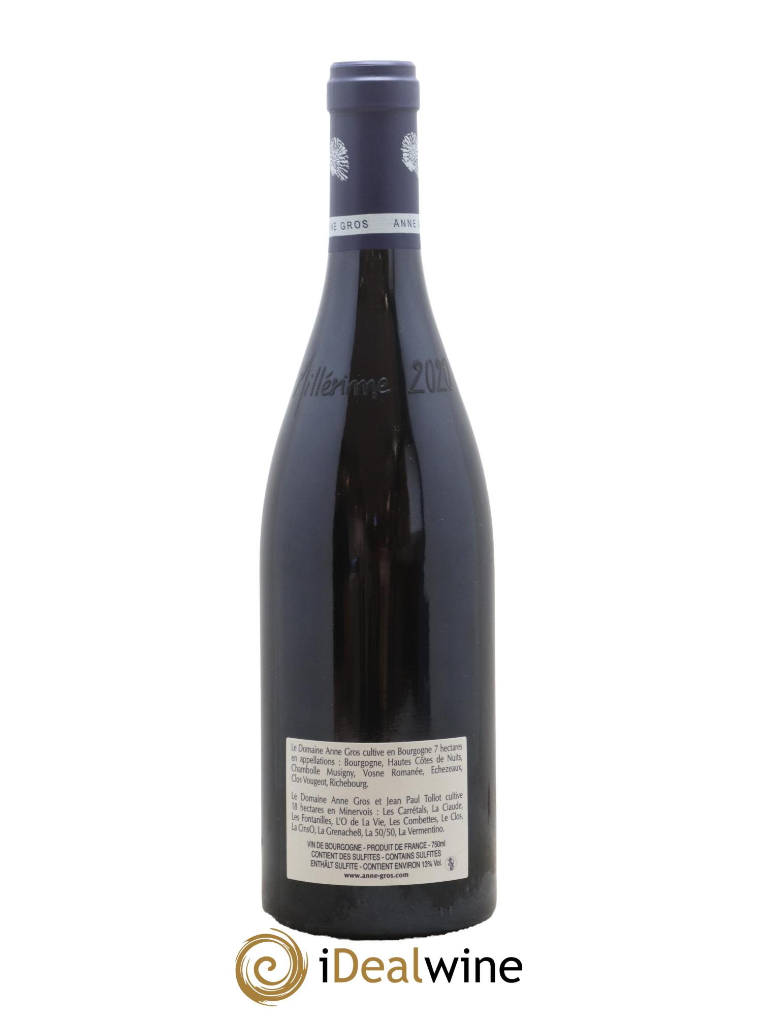 Clos de Vougeot Grand Cru Le Grand Maupertui Anne Gros 2020 - Lot de 1 bouteille - 1