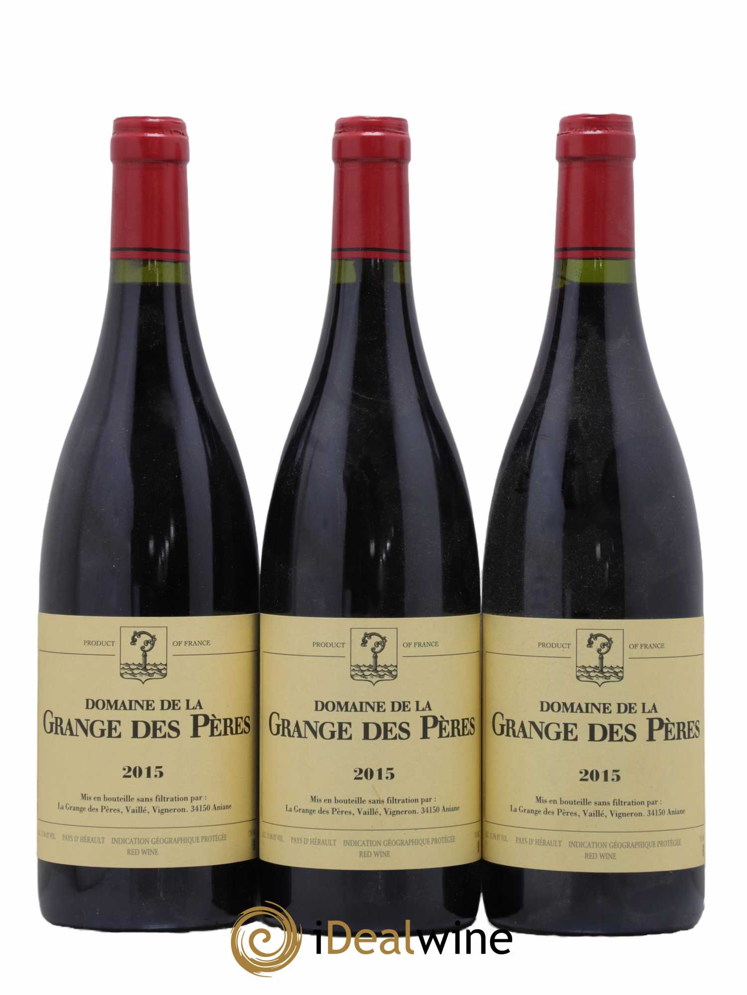 Pays d'Hérault Grange des Pères Laurent Vaillé 2015 - Lot de 3 bouteilles - 0