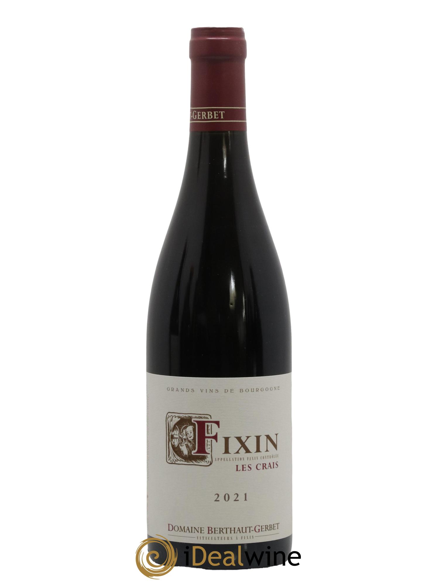 Fixin Les Crais Berthaut Gerbet 2021 - Lot de 1 bouteille - 0