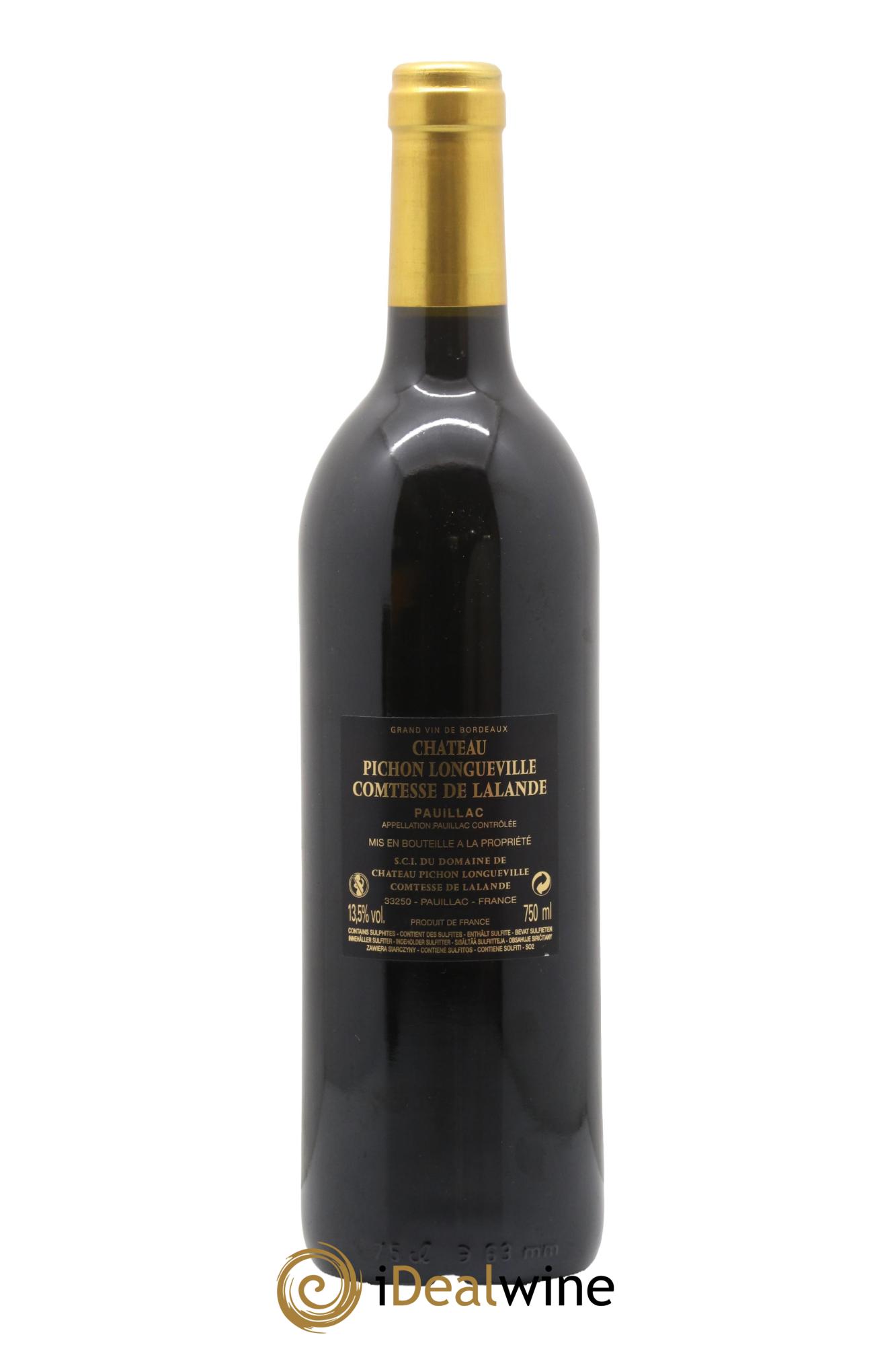 Château Pichon Longueville Comtesse de Lalande 2ème Grand Cru Classé 2016 - Lot de 1 bouteille - 1