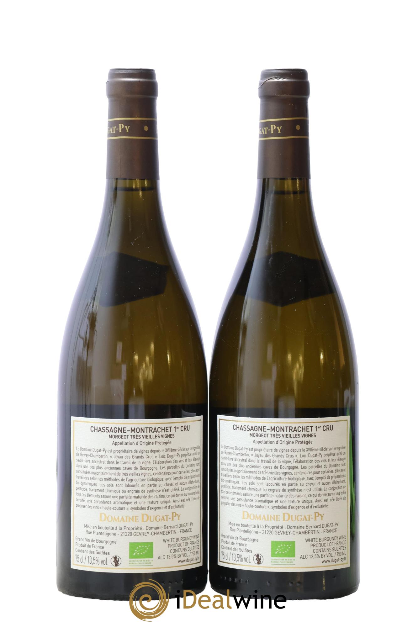 Chassagne-Montrachet 1er Cru Morgeot Dugat-Py Très Vieilles Vignes 2018 - Lot de 2 bouteilles - 1