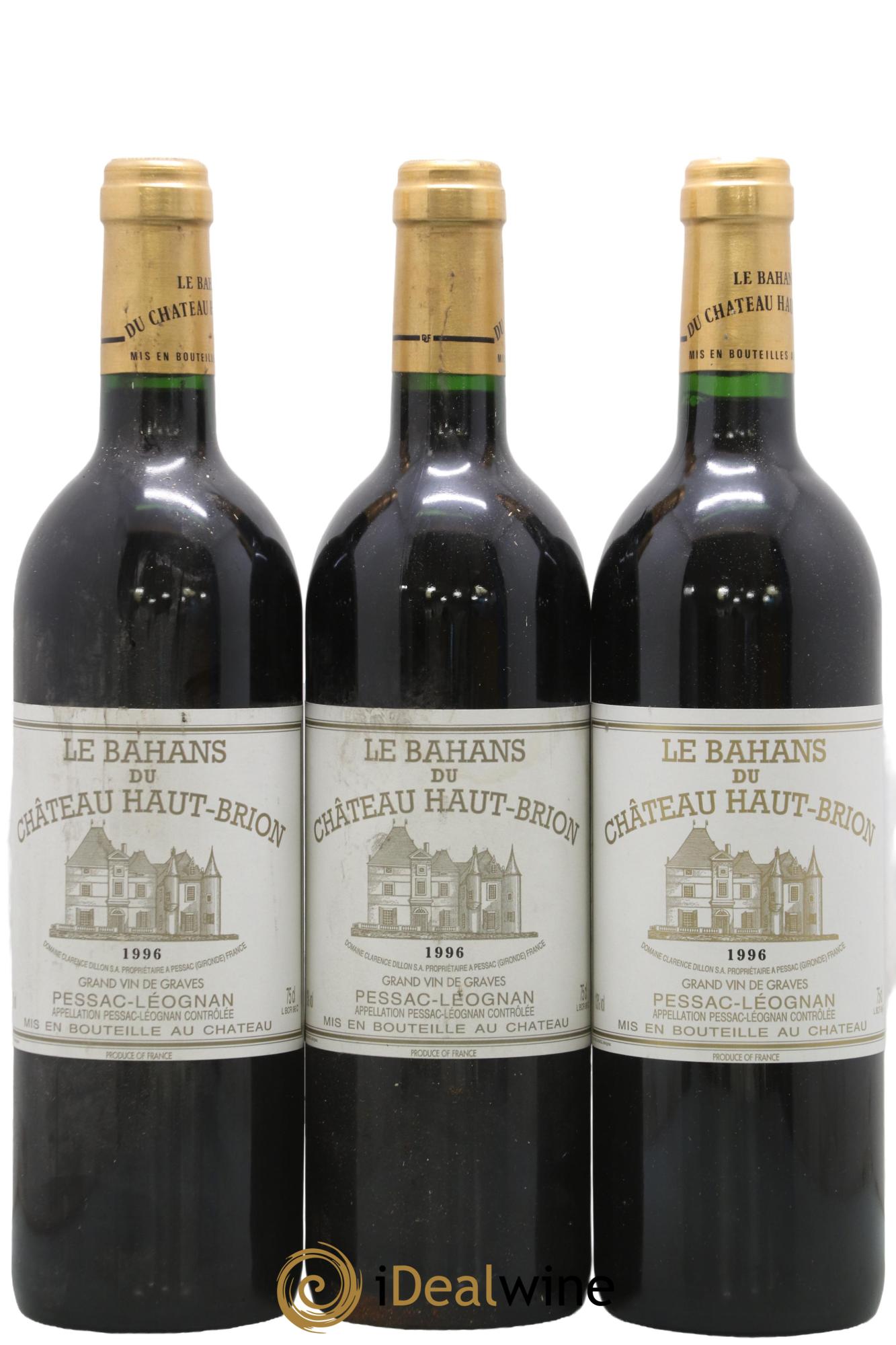 Clarence (Bahans) de Haut-Brion Second Vin 1996 - Lot of 3 bottles - 0