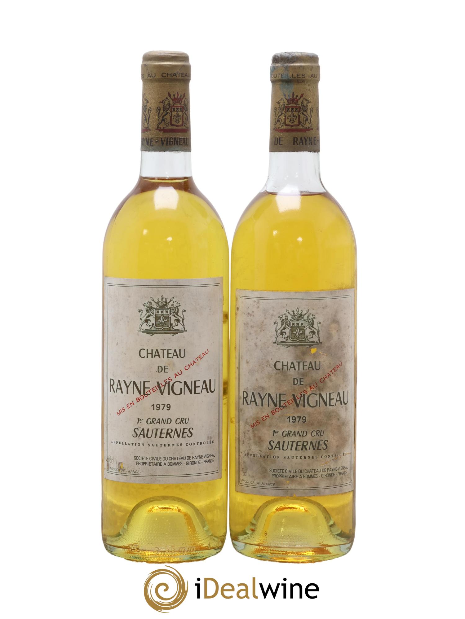 Château de Rayne Vigneau 1er Grand Cru Classé 1979 - Lot of 2 bottles - 0