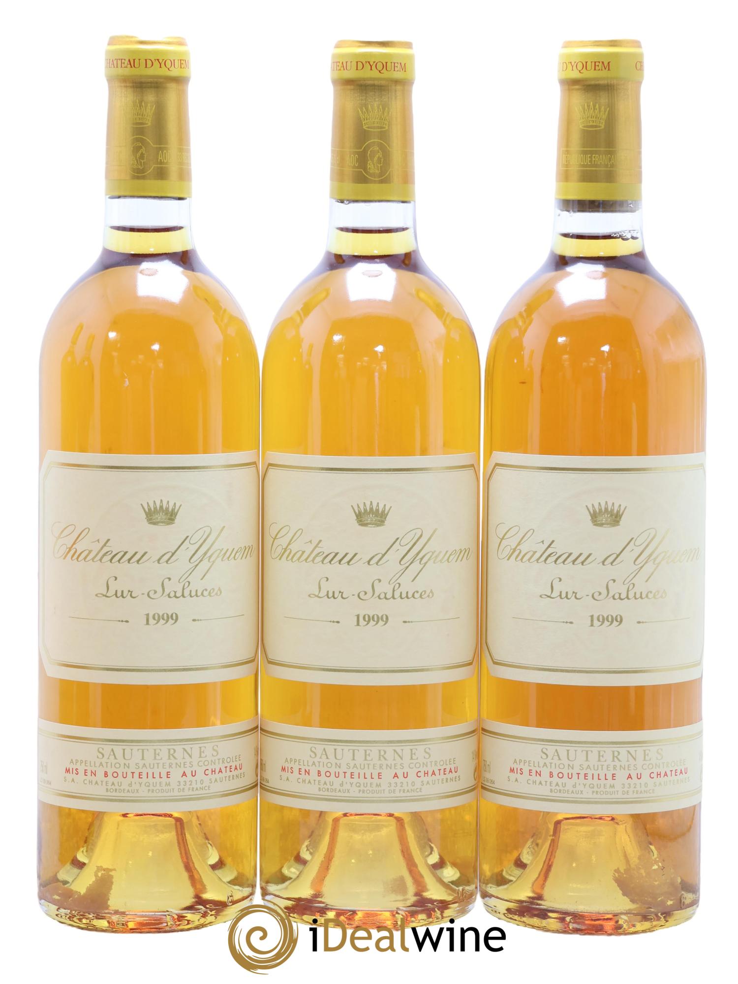 Château d' Yquem 1er Cru Classé Supérieur 1999 - Lotto di 3 bottiglie - 0