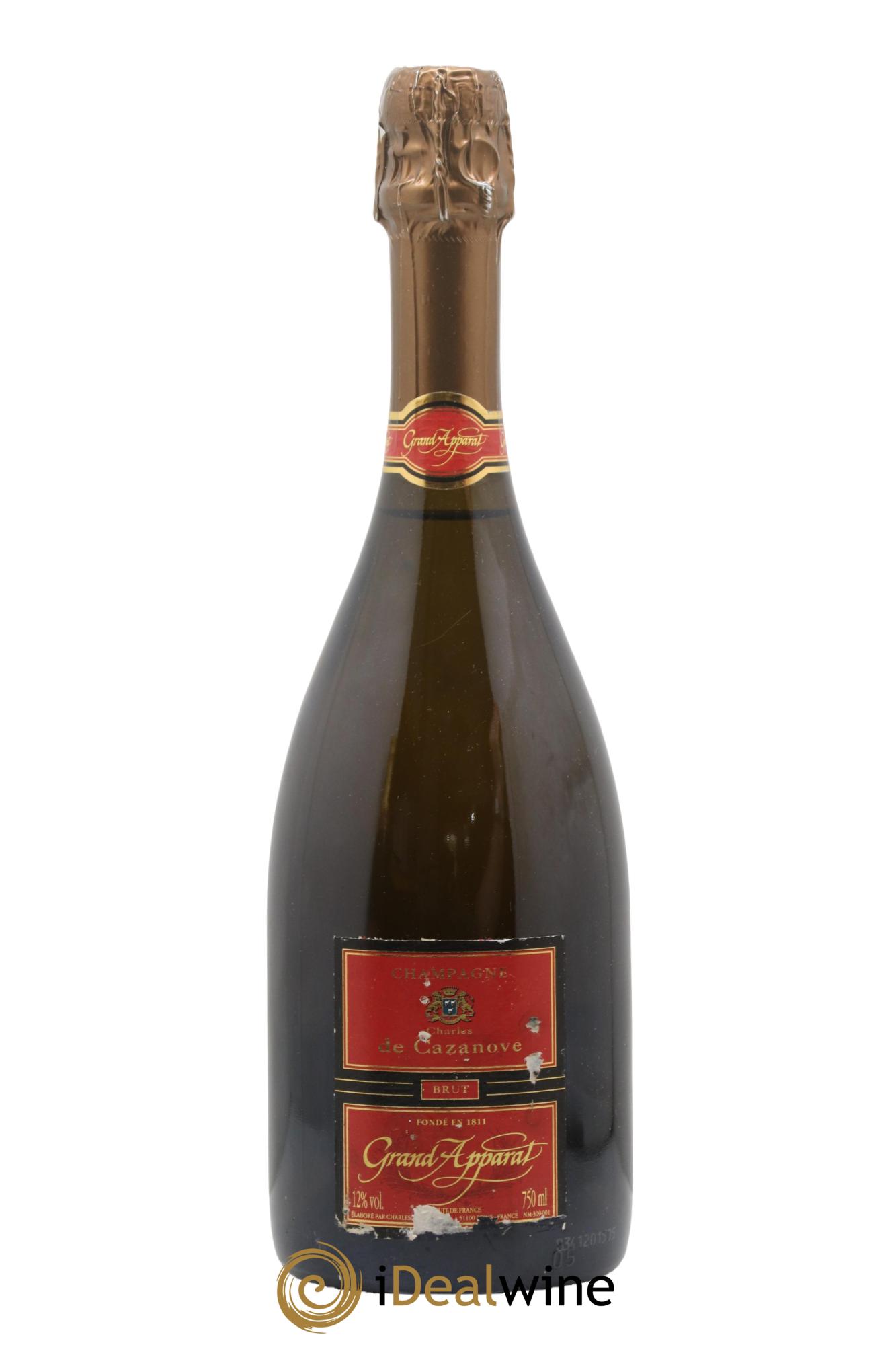 Champagne Brut Grand Apparat Charles de Cazanove - Lot de 1 bouteille - 0