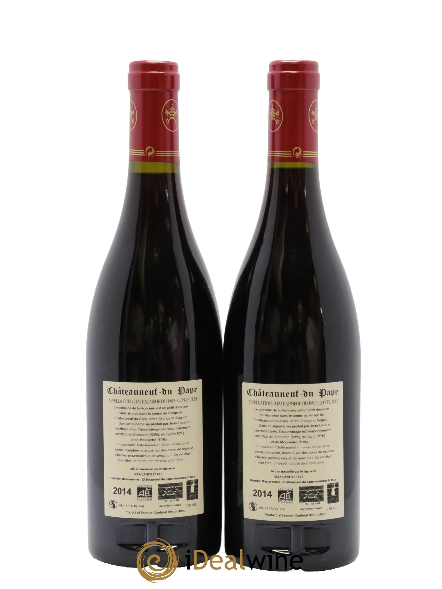 Châteauneuf-du-Pape Domaine de la Roncière 2014 - Lotto di 2 bottiglie - 1