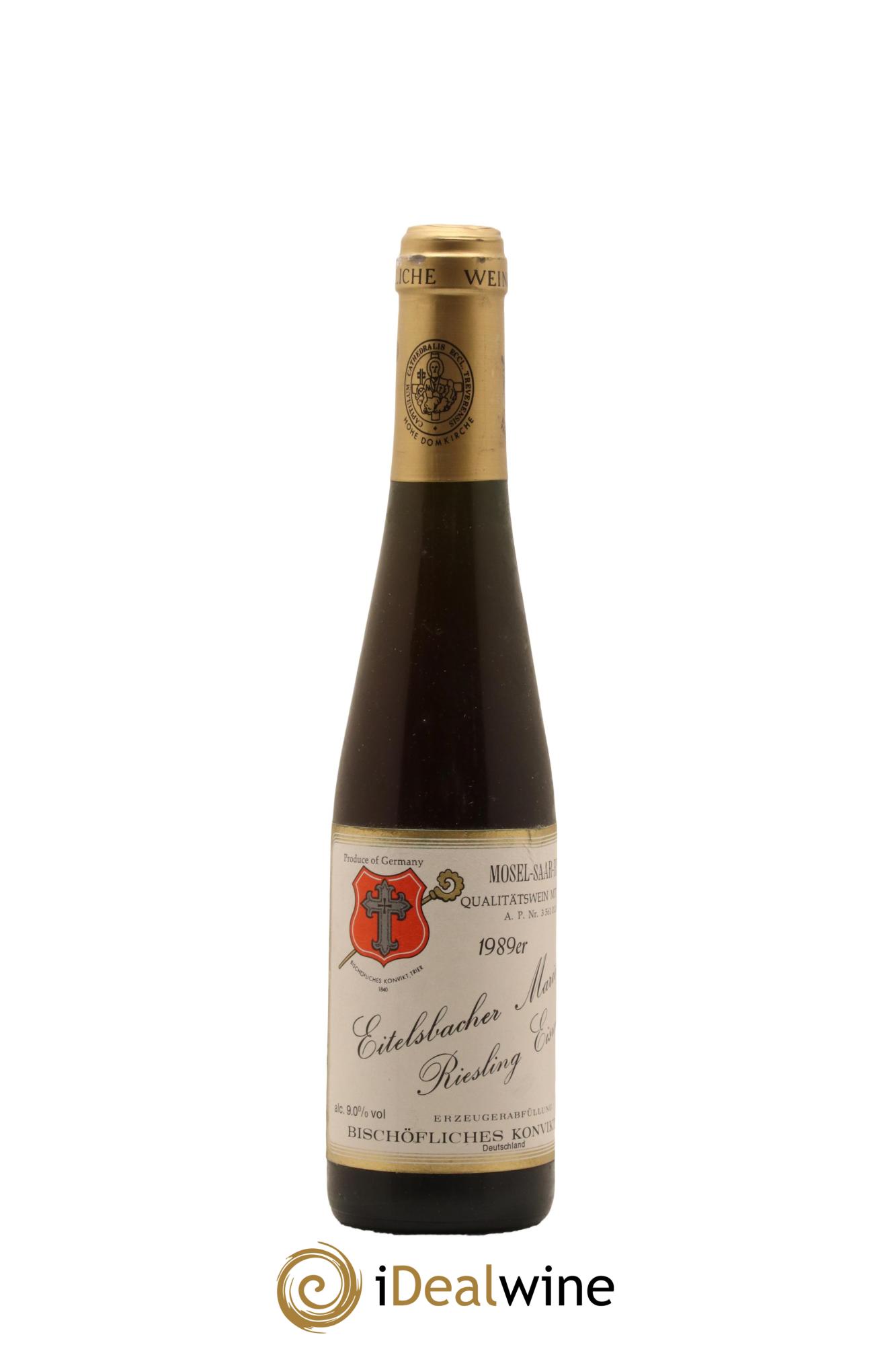 Riesling-Eiswein Bischofliches Konvikt Trier Eitelsbacher Marienholz 1989 - Lotto di 1 mezza bottiglia - 1