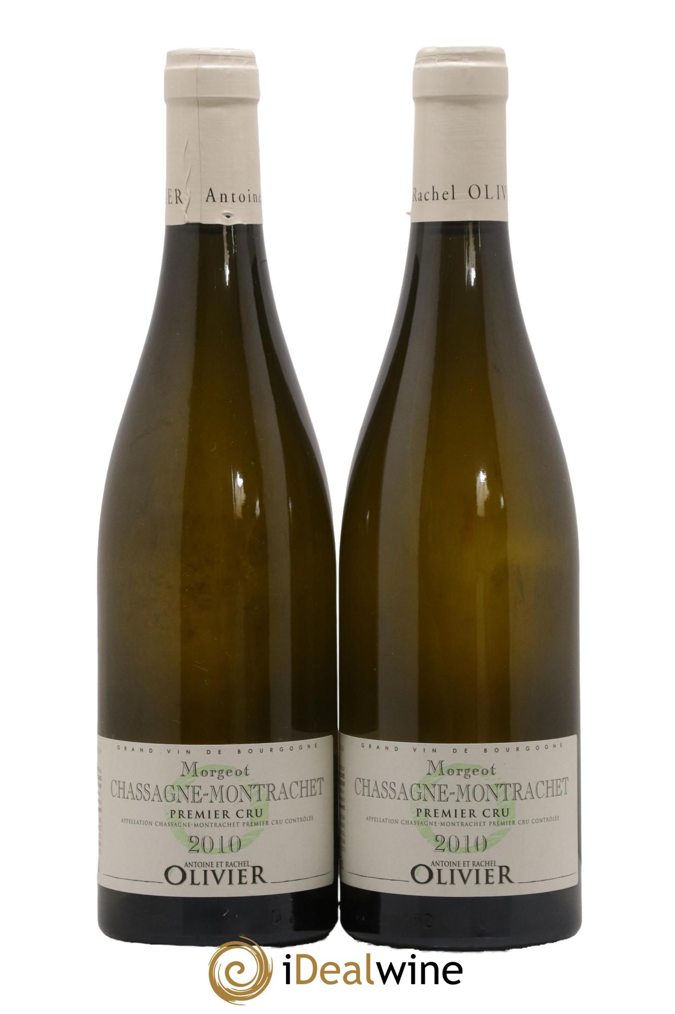 Chassagne-Montrachet 1er Cru Les Morgeots Antoine et Rachel Olivier 2010 - Lot de 2 bouteilles - 0