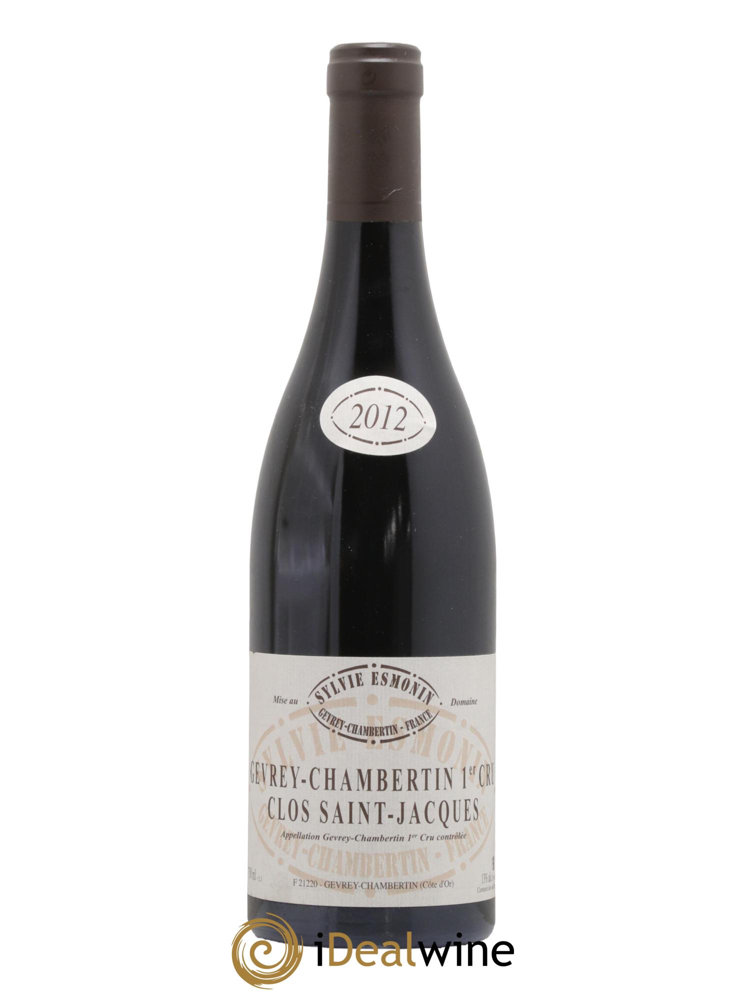Gevrey-Chambertin 1er Cru Clos Saint Jacques Sylvie Esmonin 2012 - Lot de 1 bouteille - 0