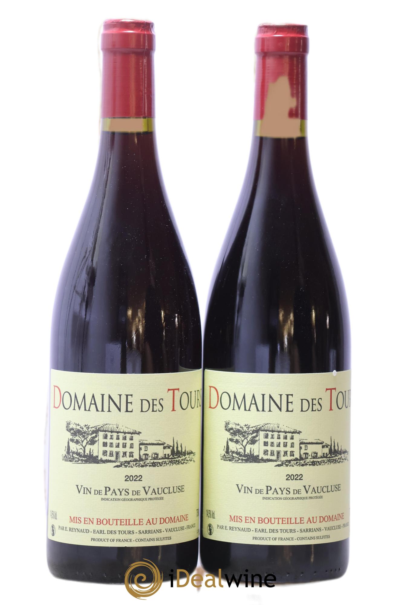 Vaucluse (Vin de Pays de Vaucluse) Domaine des Tours Emmanuel Reynaud 2022 - Lot of 2 bottles - 0