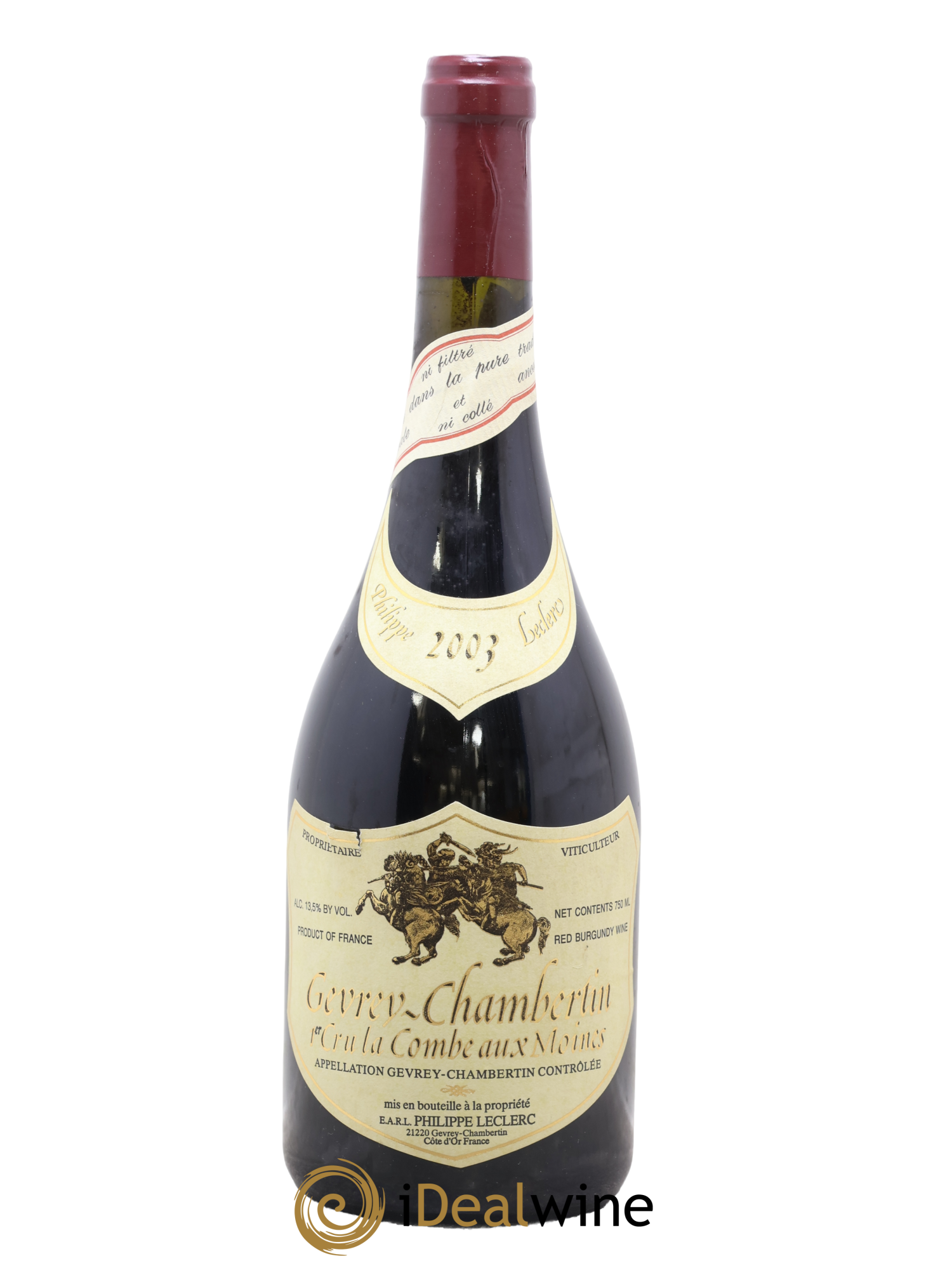 Gevrey-Chambertin 1er Cru La Combe aux Moines Philippe Leclerc 2003 - Lot de 1 bouteille - 0