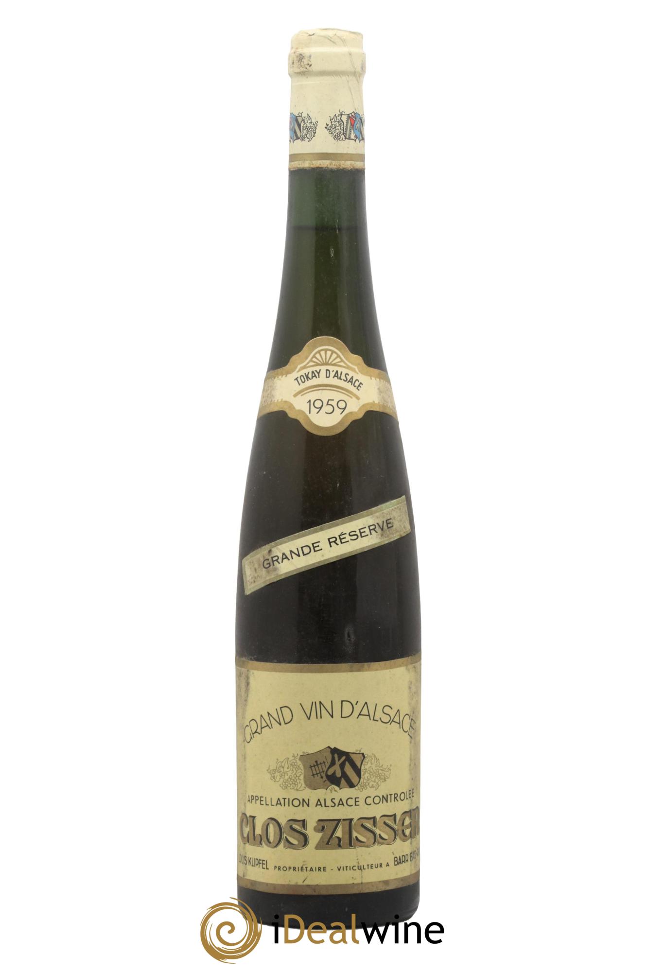 Alsace Pinot Gris Grande Réserve Louis Klipfel 1959 - Posten von 1 Flasche - 0