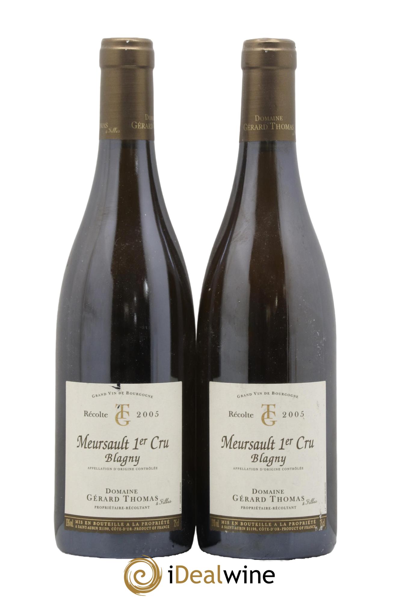 Meursault 1er Cru Blagny Gérard Thomas 2005 - Lot de 2 bouteilles - 0