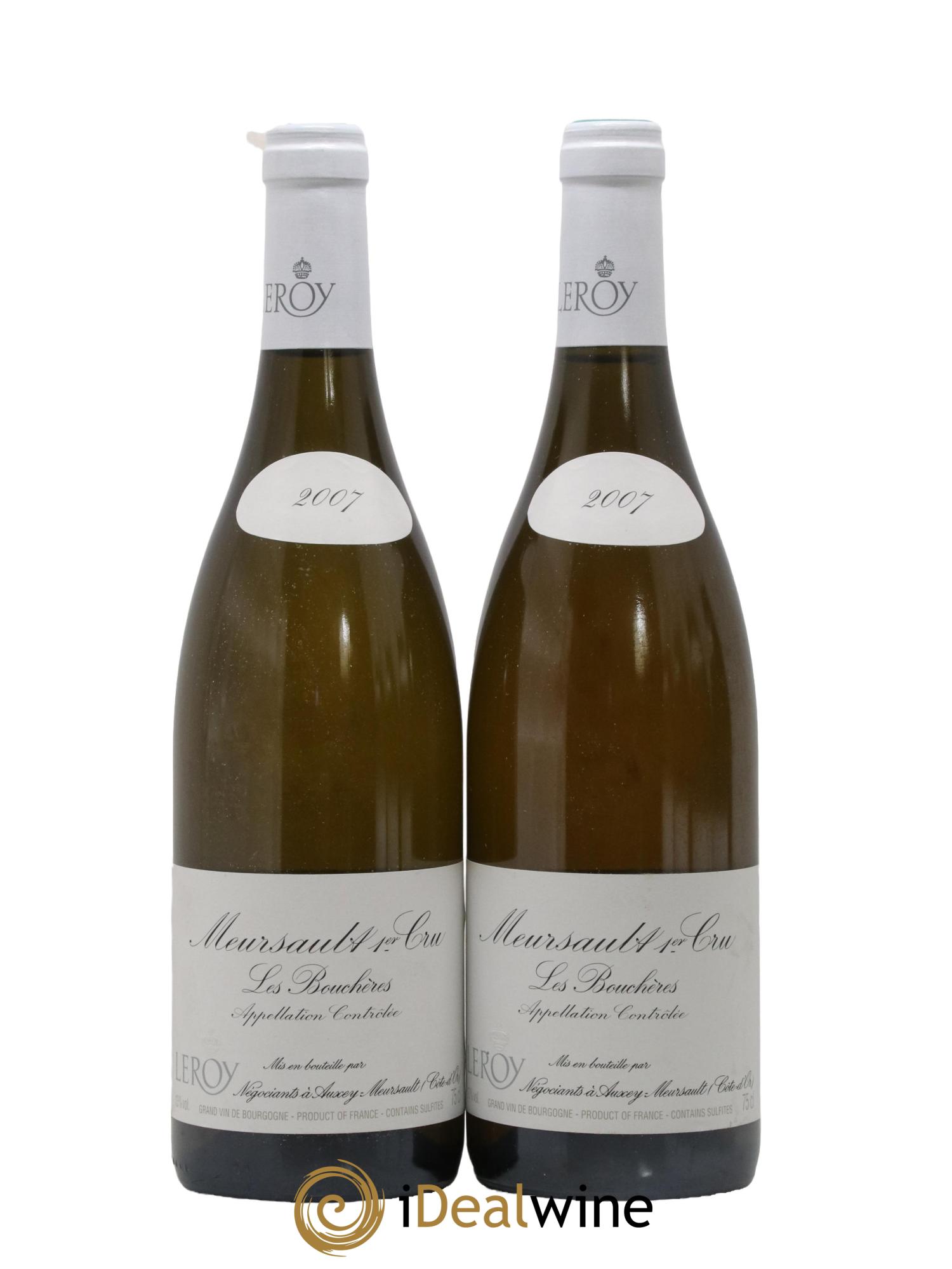 Meursault 1er Cru Les Bouchères Leroy SA 2007 - Lot de 2 bouteilles - 0