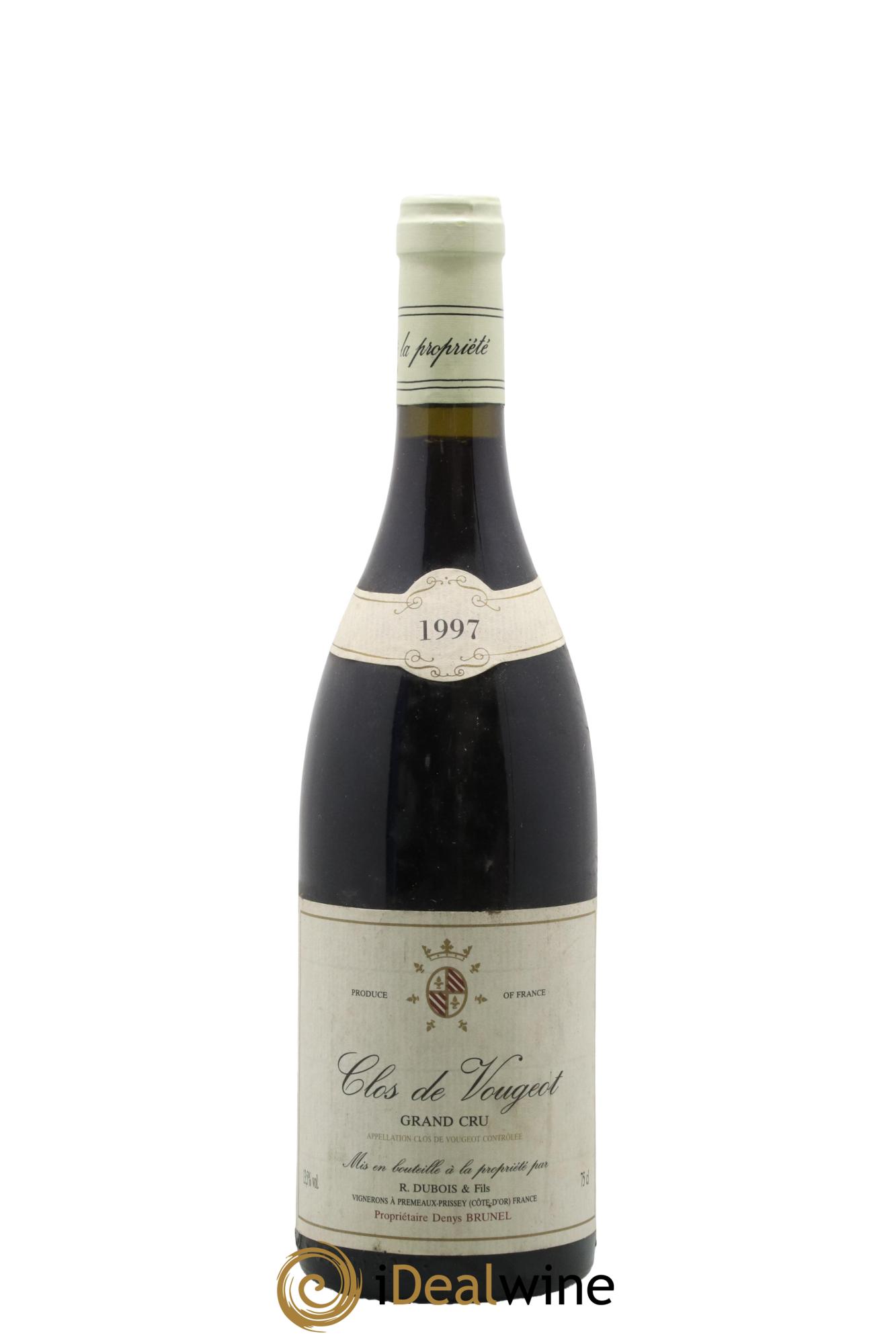 Clos de Vougeot Grand Cru R Dubois 1997 - Lot de 1 bouteille - 0