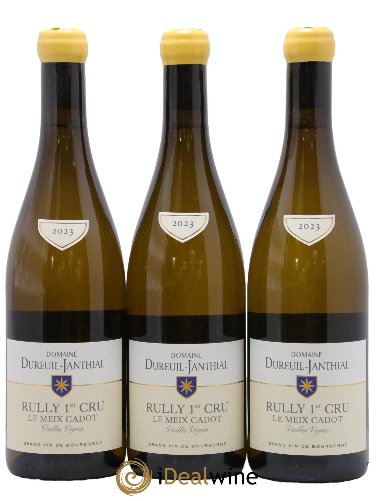 Rully 1er Cru Le Meix Cadot Vieilles Vignes Vincent Dureuil-Janthial 2023 - Lot de 3 bouteilles - 0