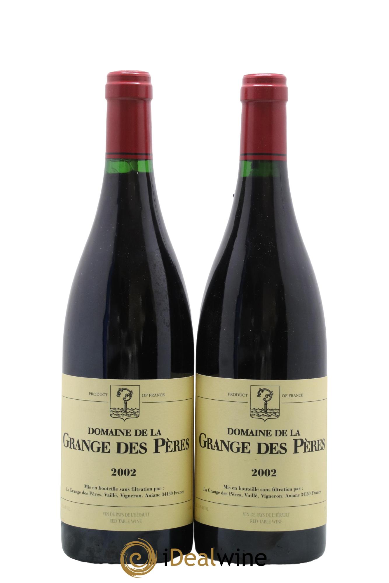 Pays d'Hérault Grange des Pères Laurent Vaillé 2002 - Lot de 2 bouteilles - 0
