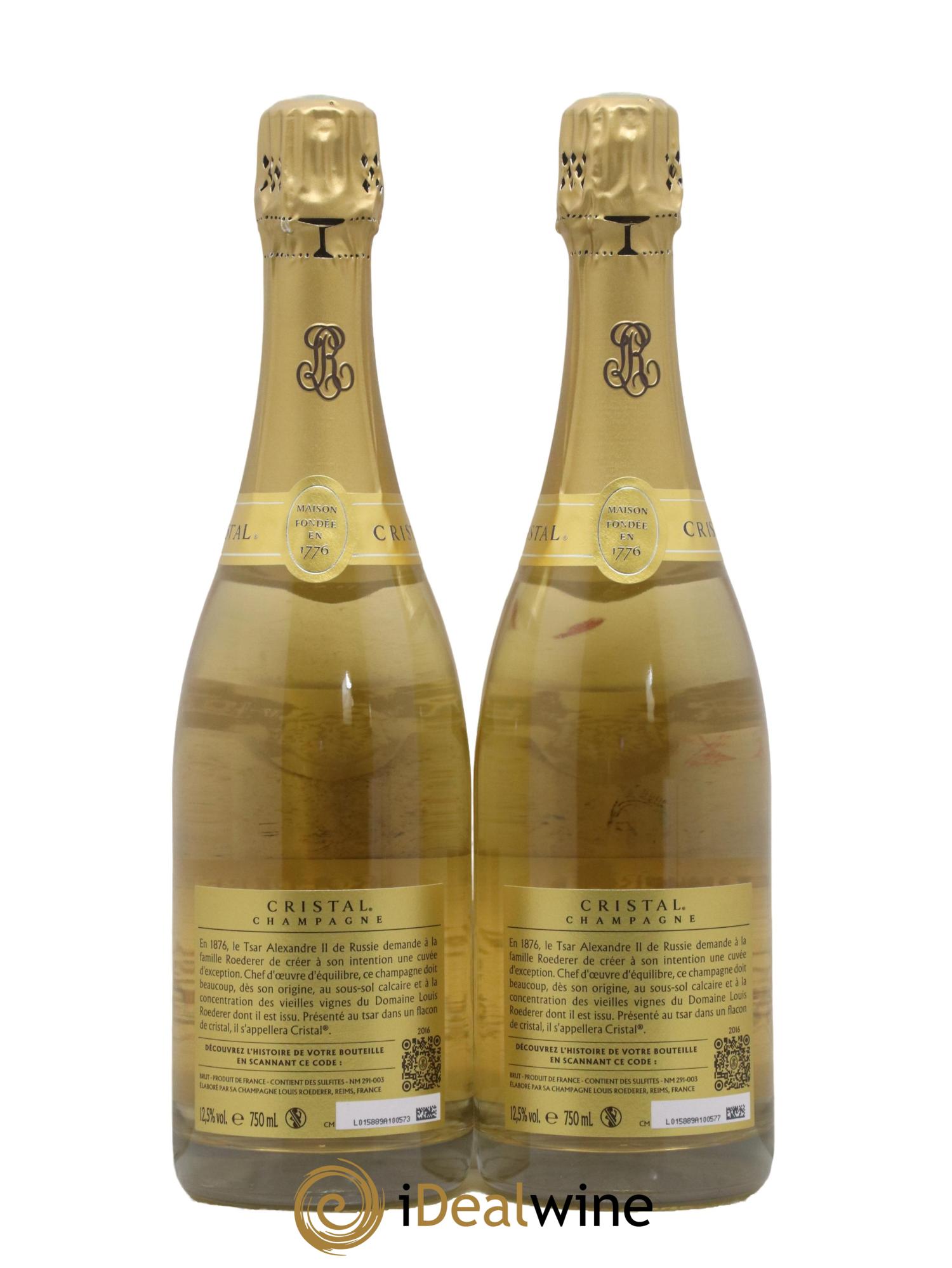 Cristal Louis Roederer 2016 - Lotto di 2 bottiglie - 1