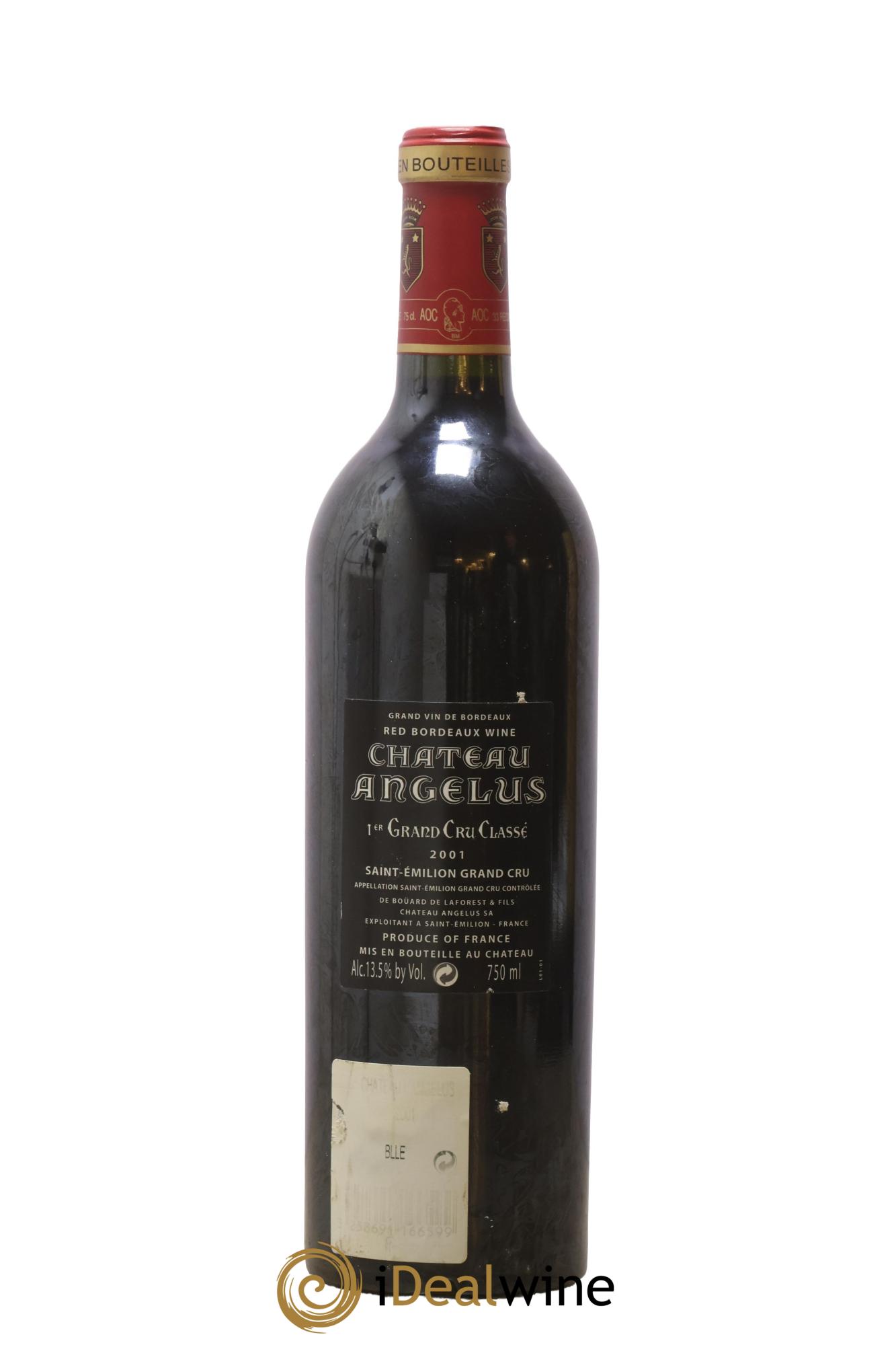 Château Angélus 1er Grand Cru Classé A 2001 - Lotto di 1 bottiglia - 1
