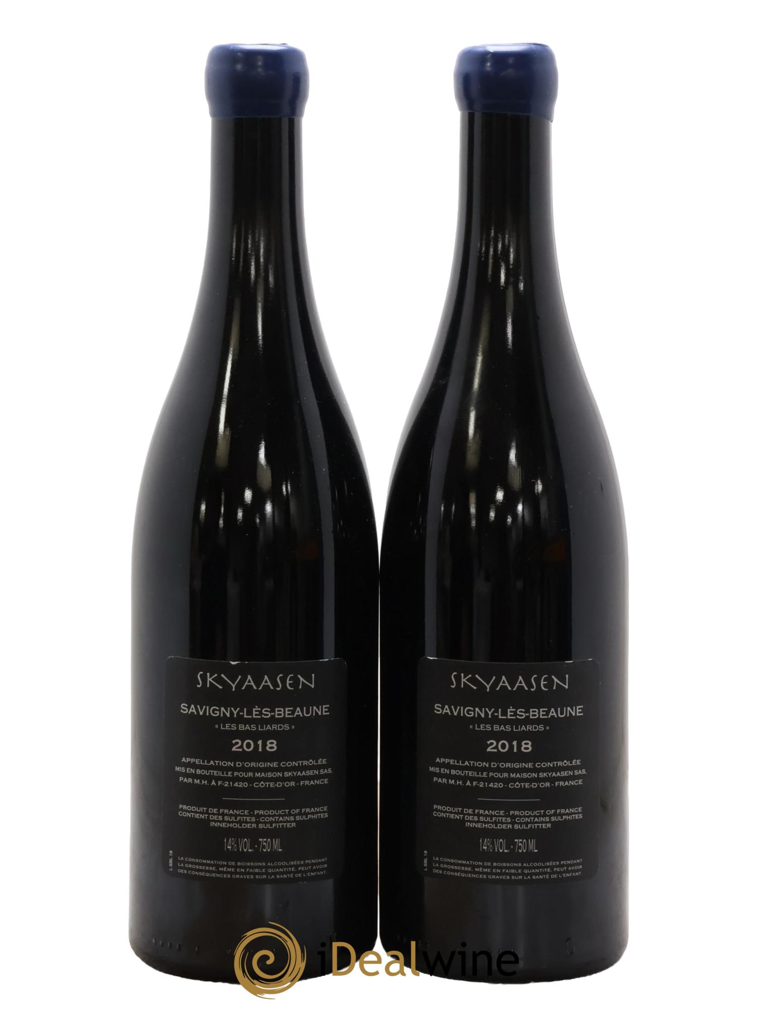 Savigny-lès-Beaune Les Bas Liards Maison Skyaasen 2018 - Lot de 2 bouteilles - 1