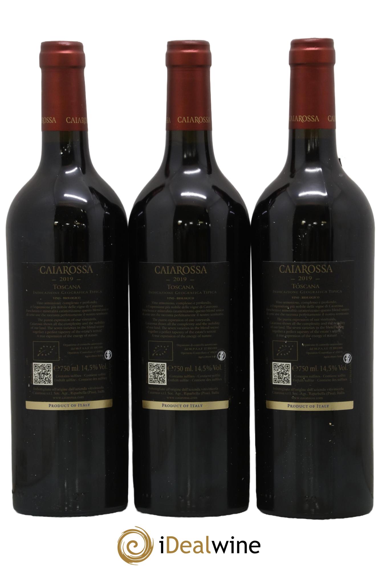 Toscana IGT Caiarossa 2019 - Lotto di 3 bottiglie - 1