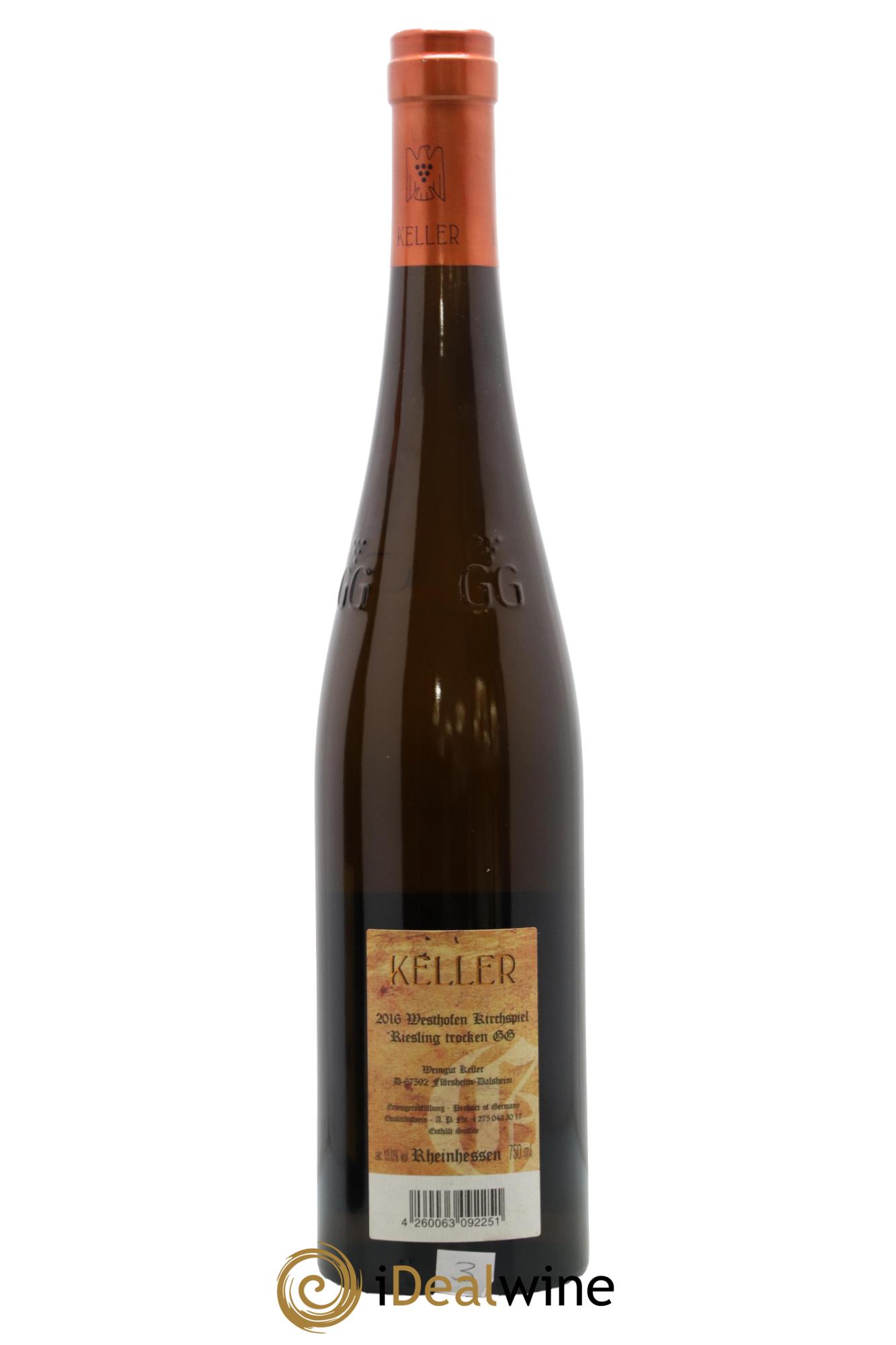 Riesling Trocken Westhofen Kirchspiel Keller 2016 - Lotto di 1 bottiglia - 1