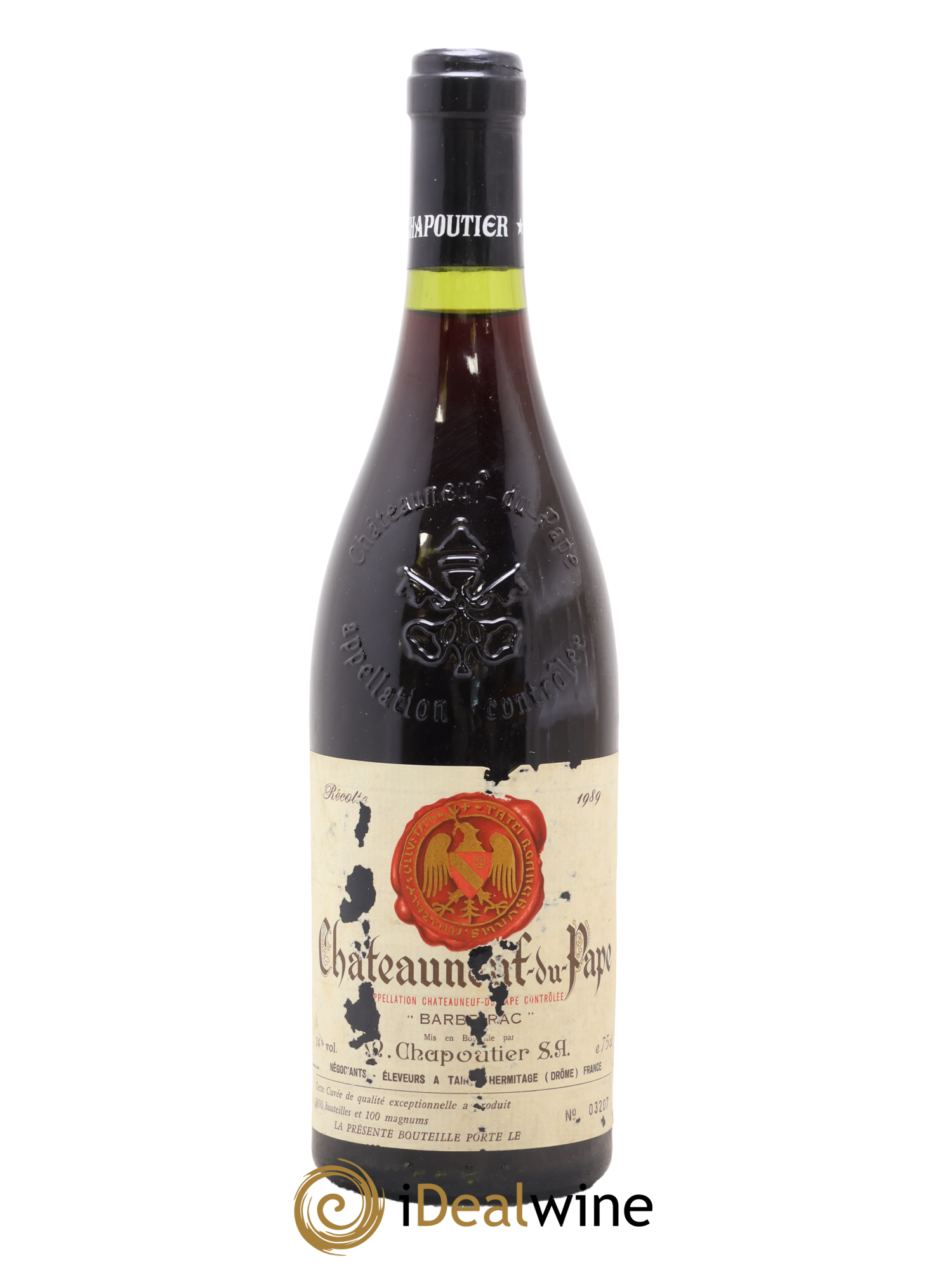 Châteauneuf-du-Pape Barbe Rac Chapoutier 1989 - Lot de 1 bouteille - 0