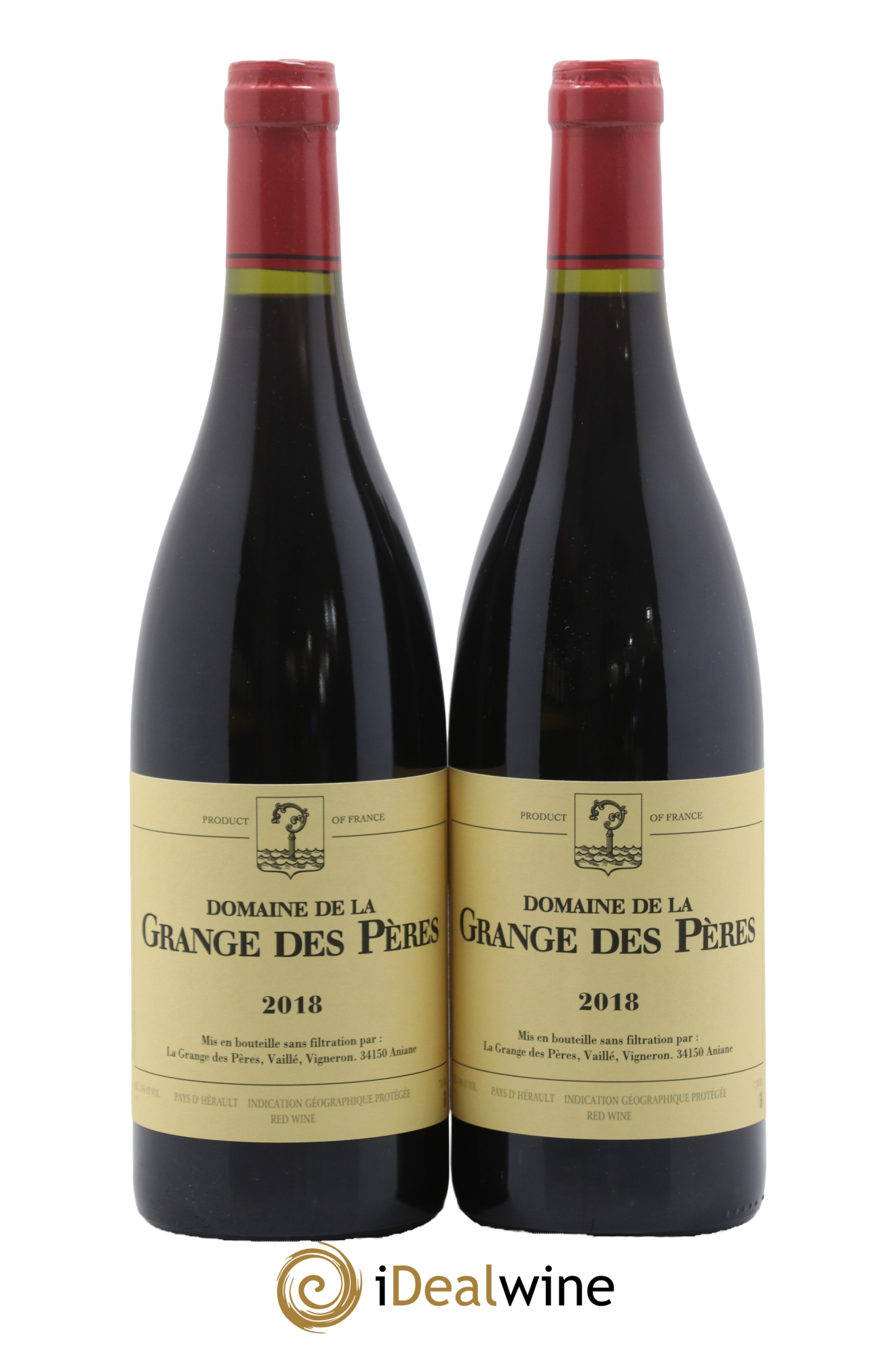 Pays d'Hérault Grange des Pères Laurent Vaillé 2018 - Lot de 2 bouteilles - 0