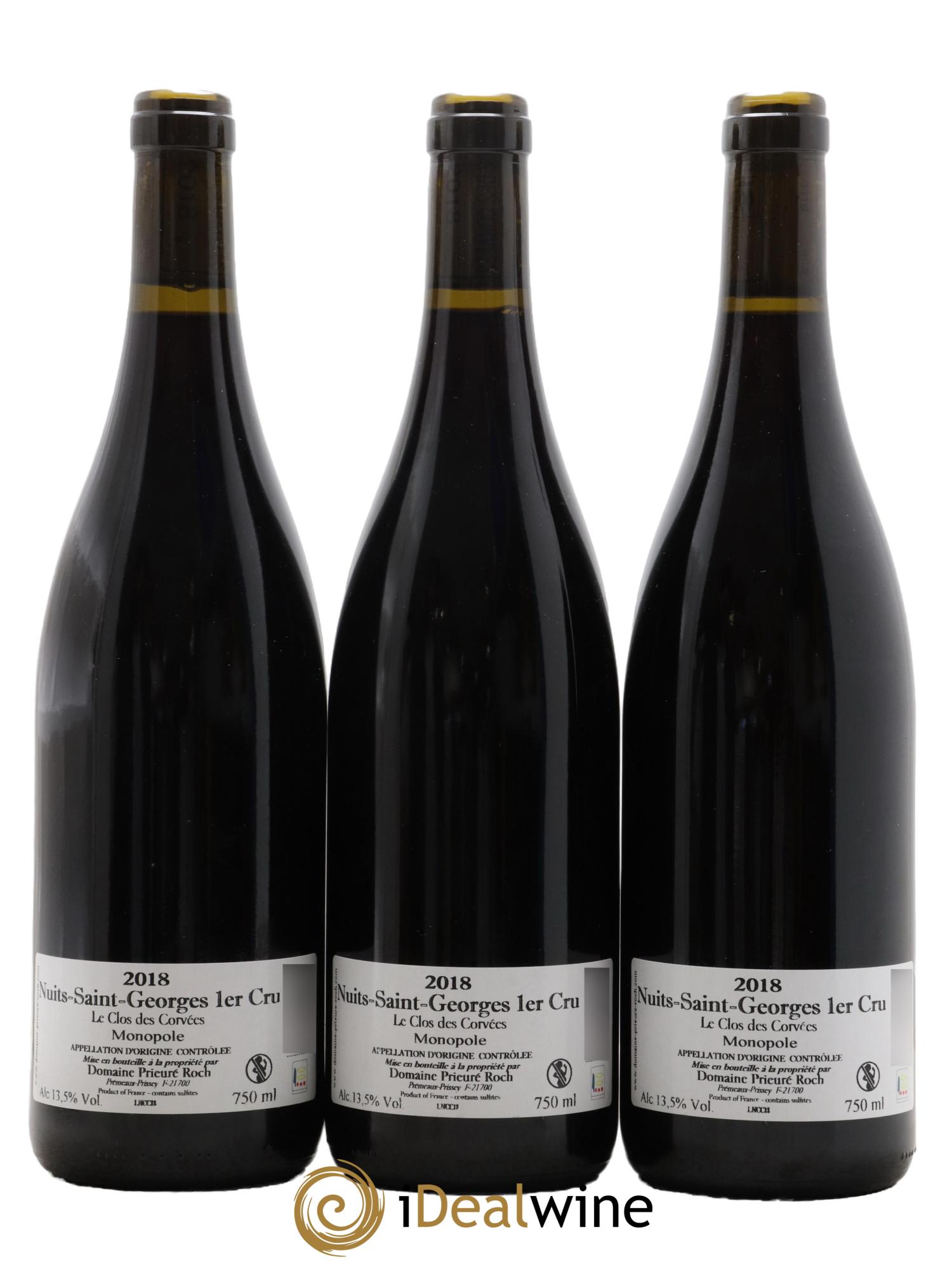 Nuits-Saint-Georges 1er Cru Le Clos des Corvées Prieuré Roch 2018 - Lot de 3 bouteilles - 1