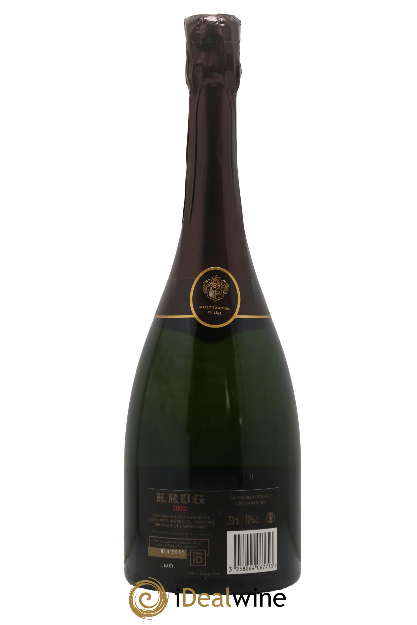 Vintage Krug 2002 - Lot de 1 bouteille - 1