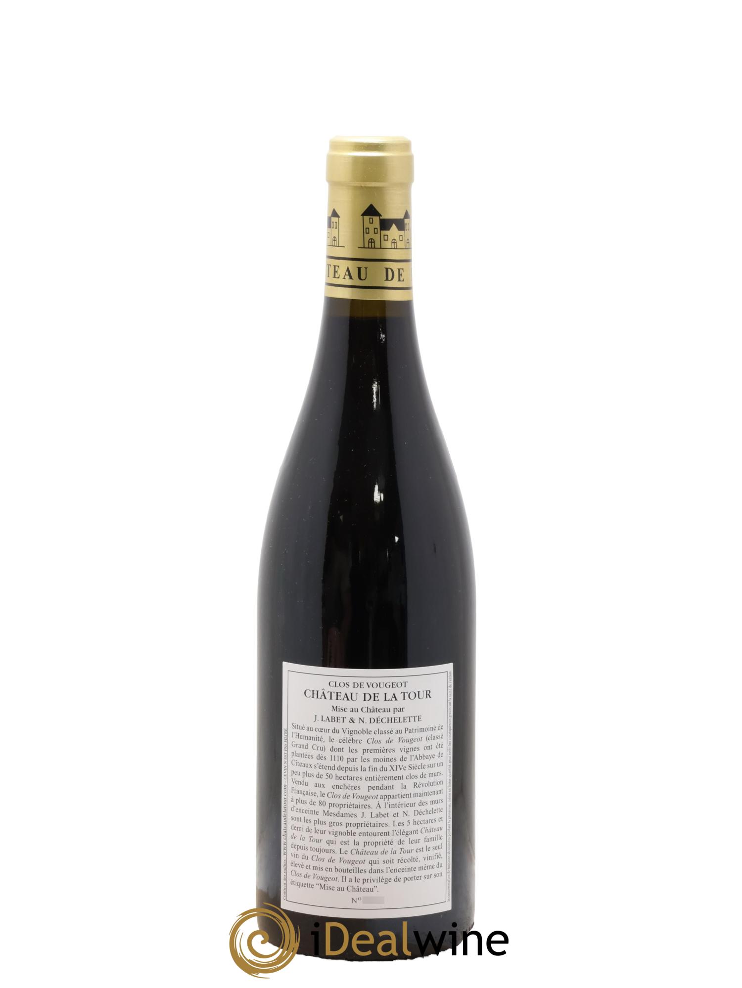 Clos de Vougeot Grand Cru Vieilles Vignes Château de La Tour 2019 - Lot de 1 bouteille - 1