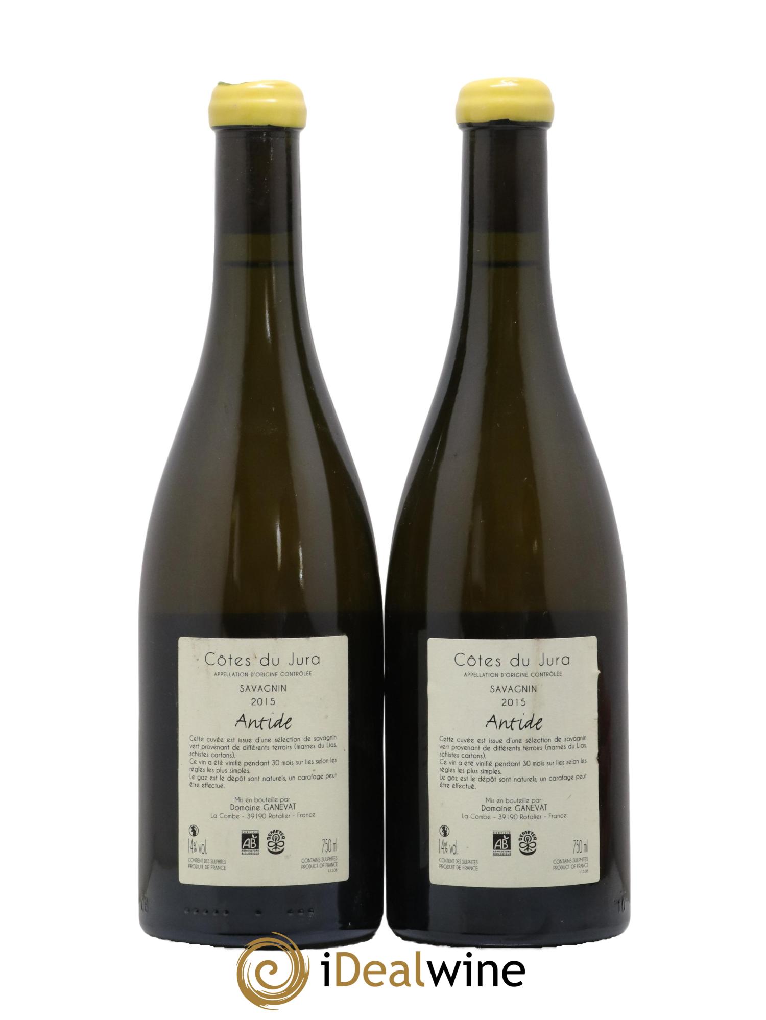 Côtes du Jura Savagnin Antide Jean-François Ganevat (Domaine) 2015 - Lot de 2 bouteilles - 1