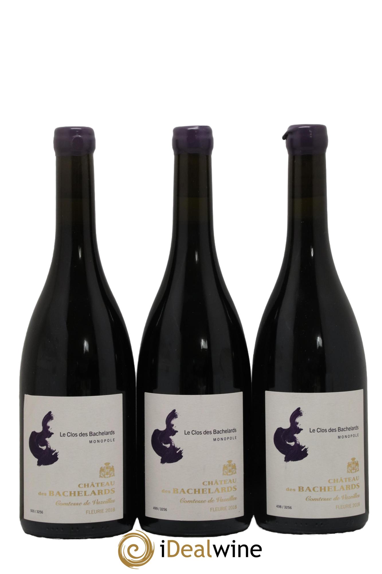 Fleurie Le Clos Château des Bachelards 2018 - Lotto di 3 bottiglie - 0