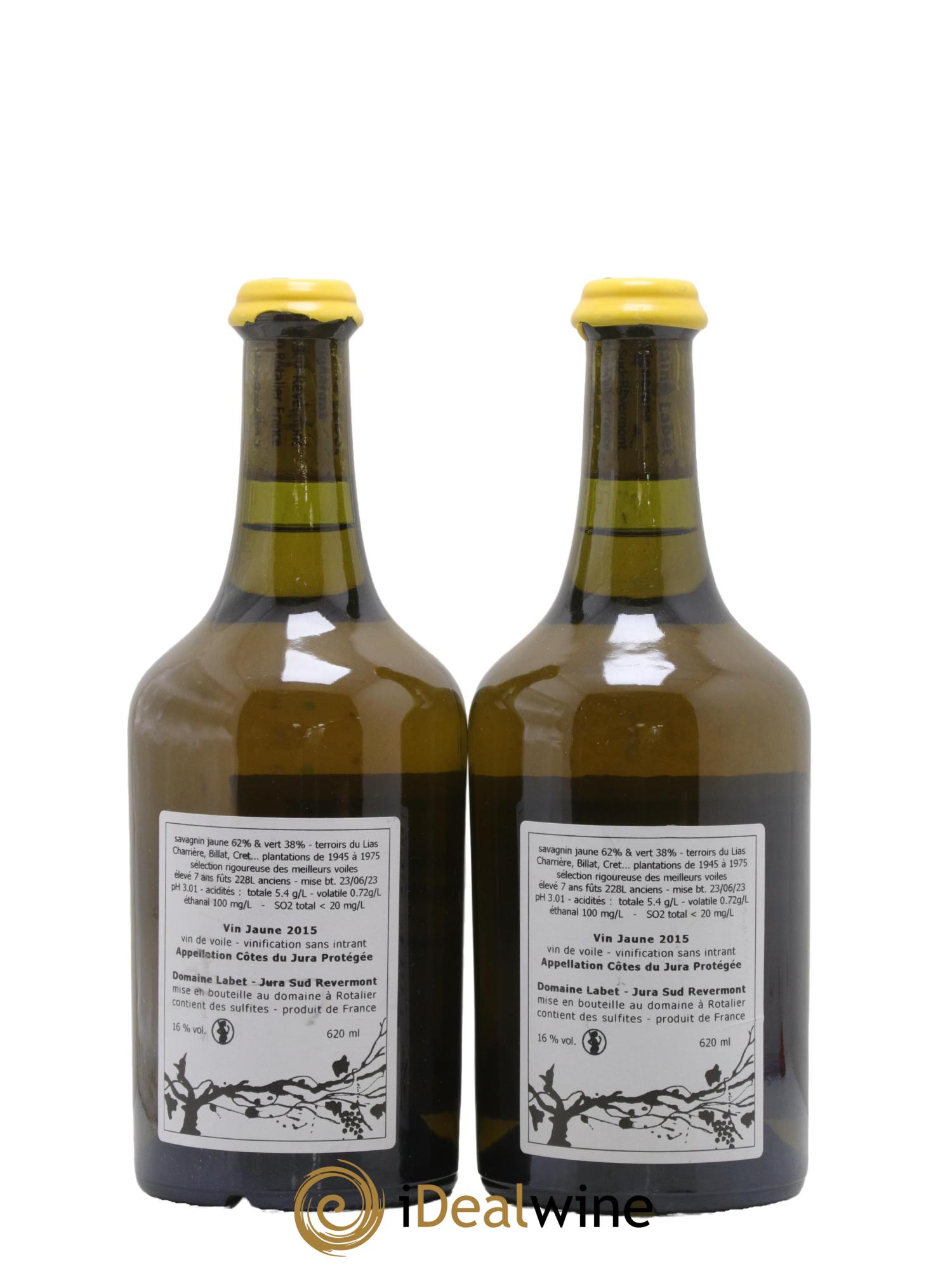 Côtes du Jura Vin Jaune Romain - Julien - Charline Labet 2015 - Lotto di 2 clavelin - 1