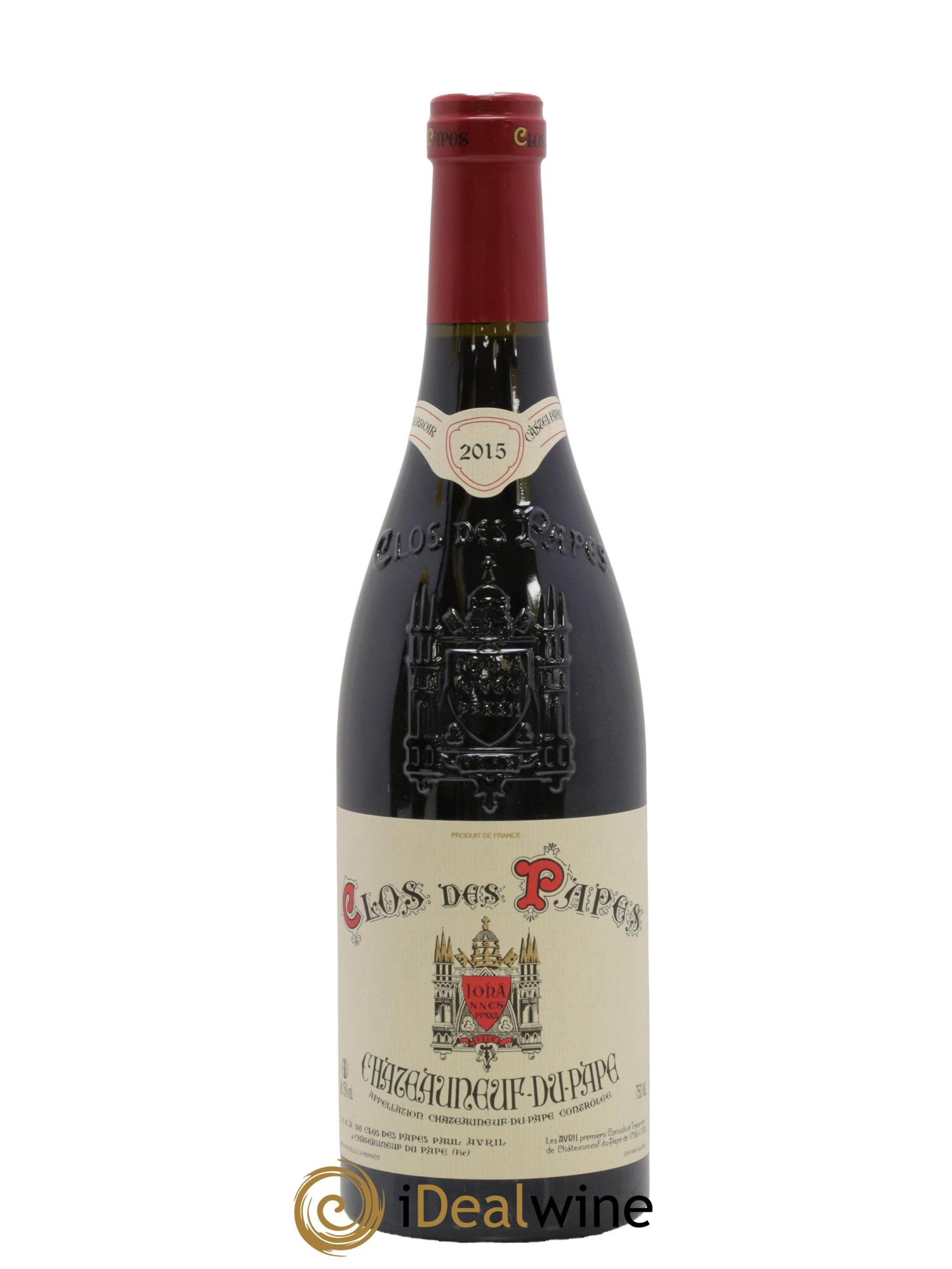 Châteauneuf-du-Pape Clos des Papes - Paul Avril 2015 - Lot de 1 bouteille - 0