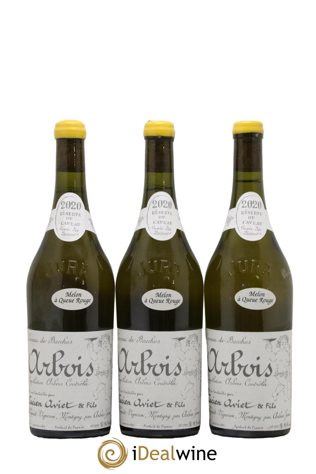 Arbois Melon à Queue Rouge Cuvée des Docteurs Lucien Aviet (Domaine) 2020 - Lot de 3 bouteilles - 0